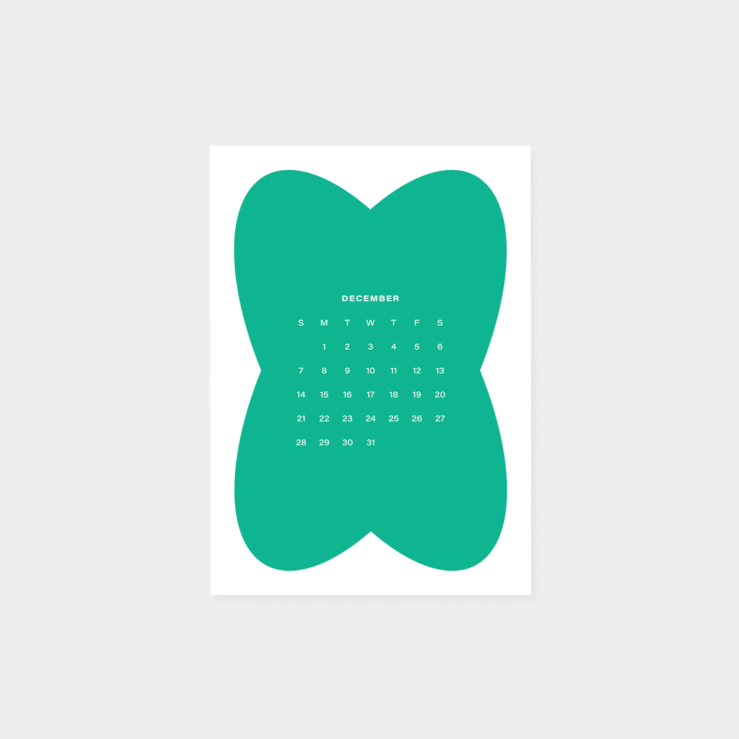 2025 Neo Shape Calendar