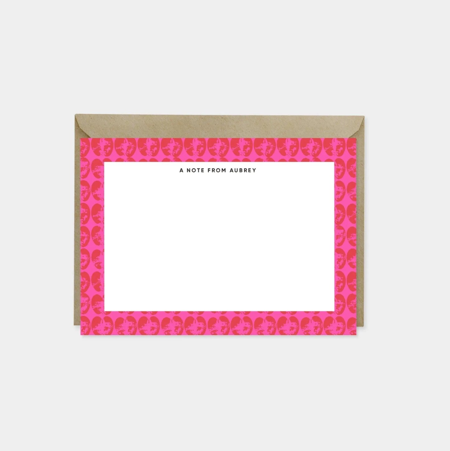 Apple Pattern Border Note Cards