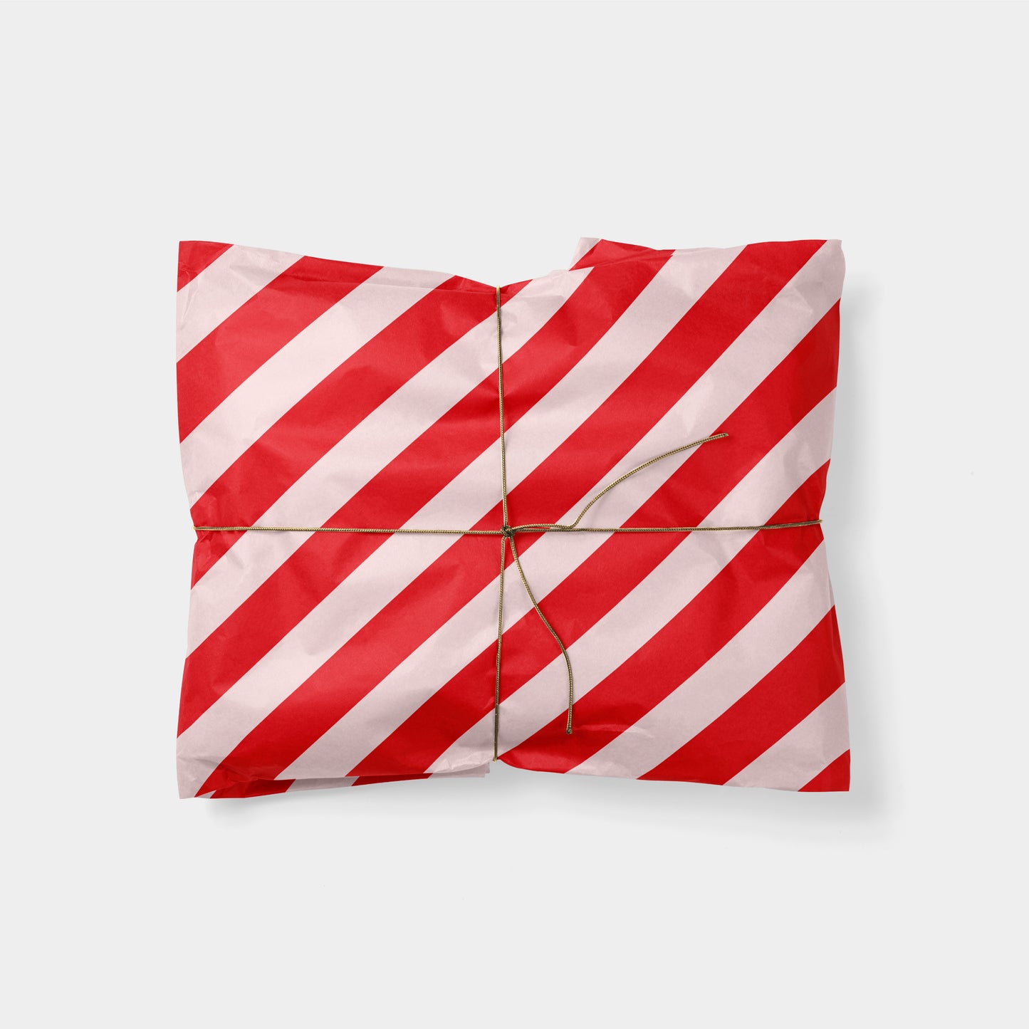 Big Candy Cane Stripe Holiday Gift Wrap