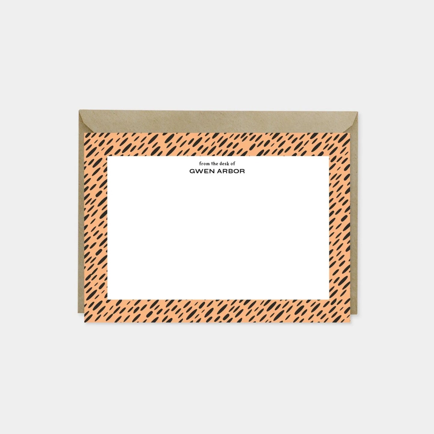Big Paint Daubs Terracotta Pattern Note Cards
