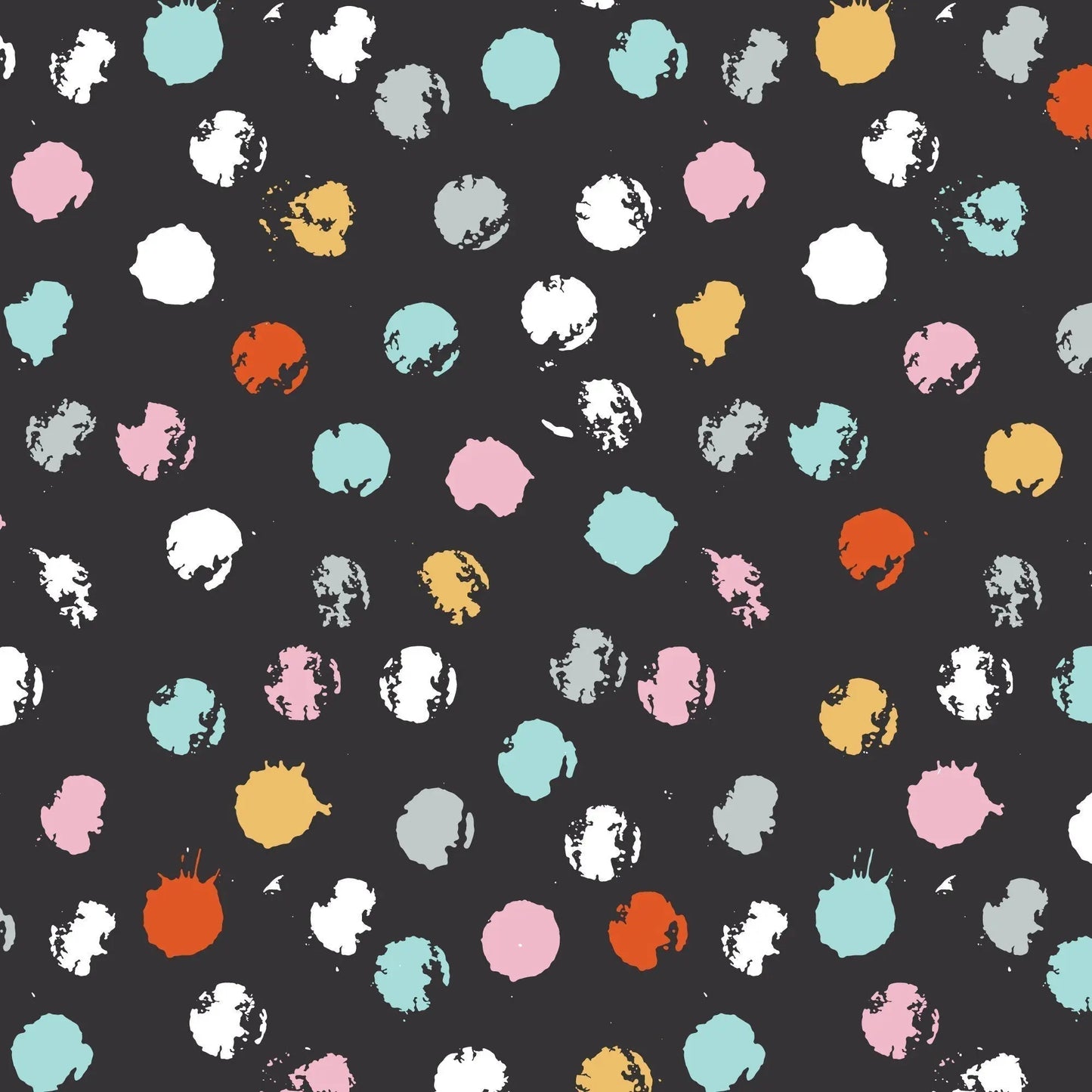 Black Multicolor Stamp Gift Wrap