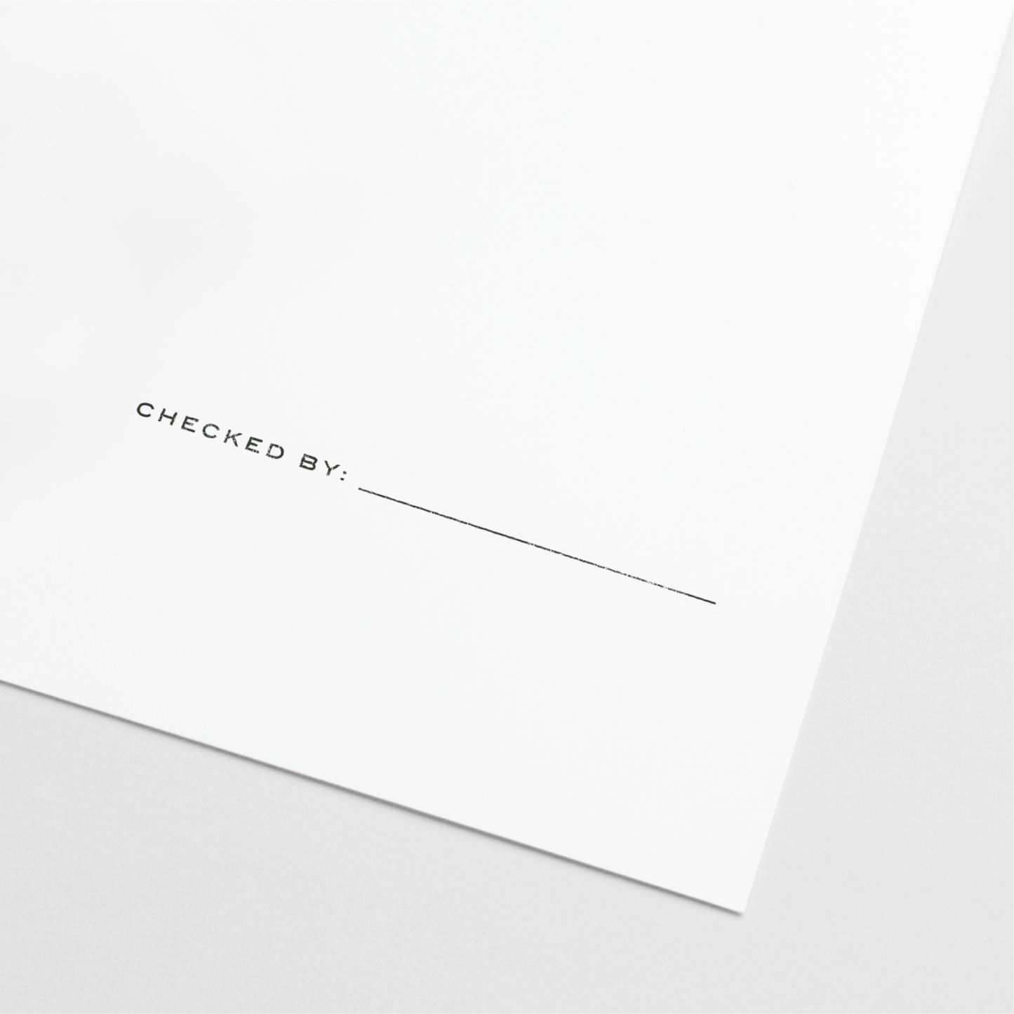 "Checked By" Teacher Stamp