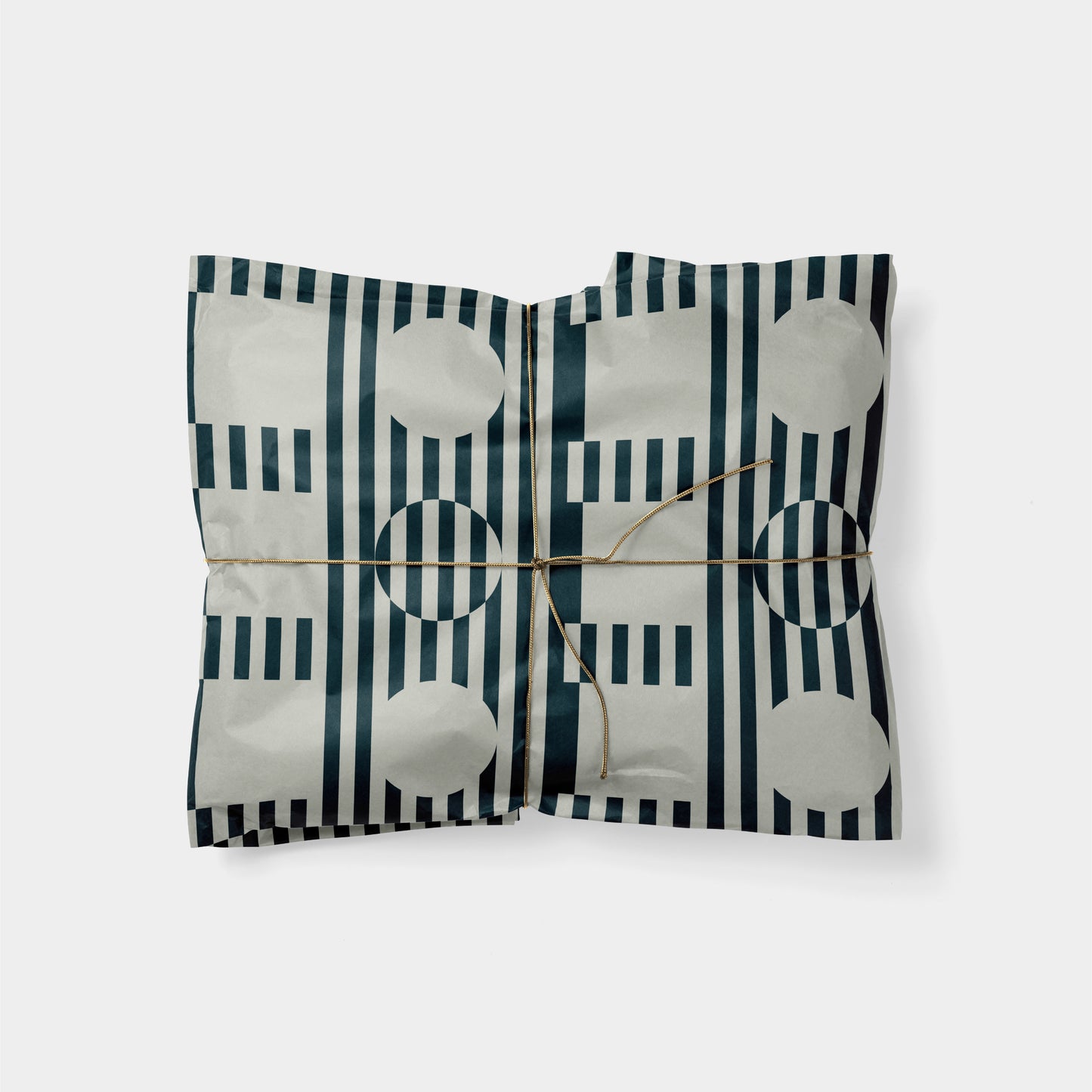 Circle & Square Stripe Modern Gift Wrap