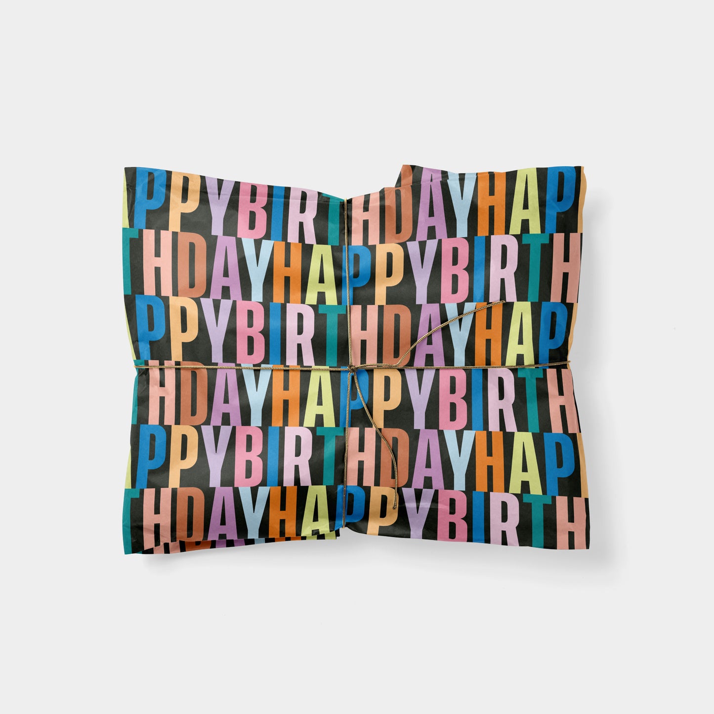 Colorful Letters "Happy Birthday" Gift Wrap III