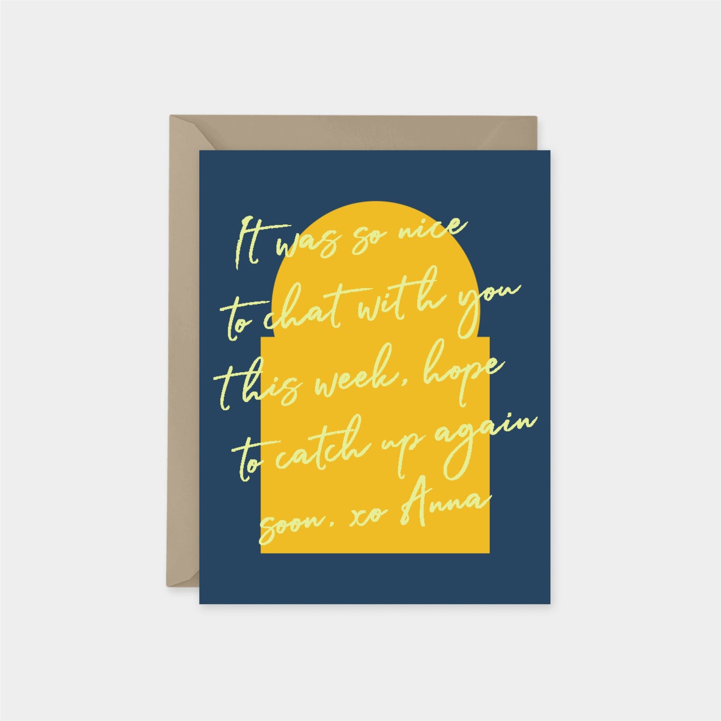 Deep Blue & Honey Neo Shape Art Card