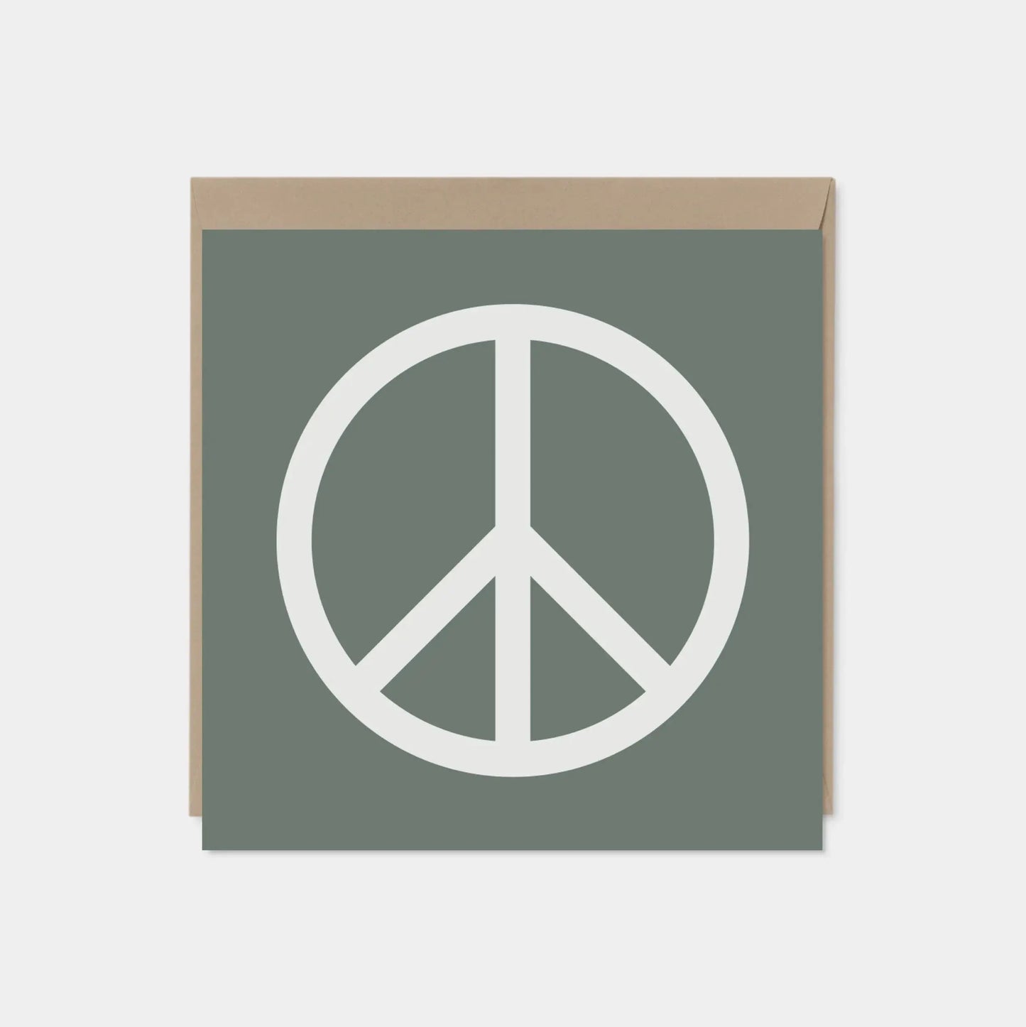 Gray Square Peace Card