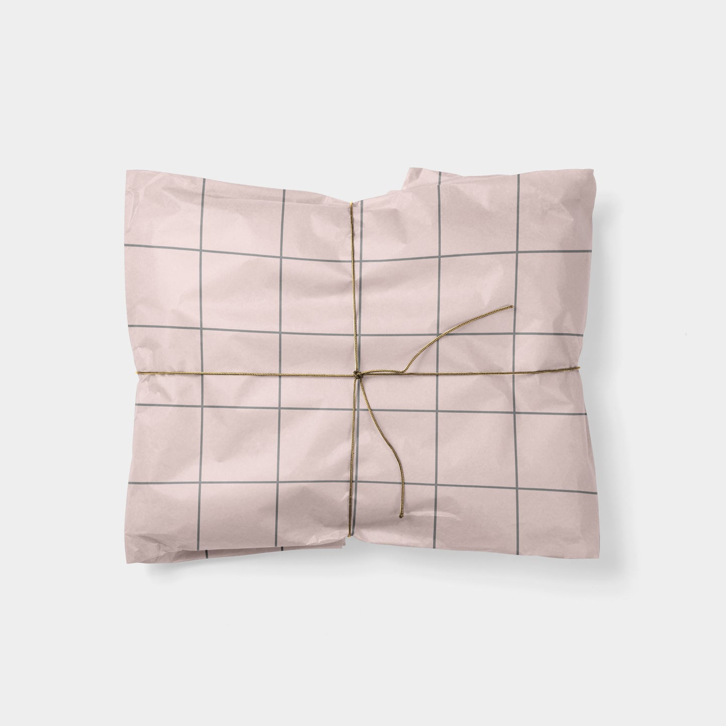 Large Grid Gift Wrap, Pink