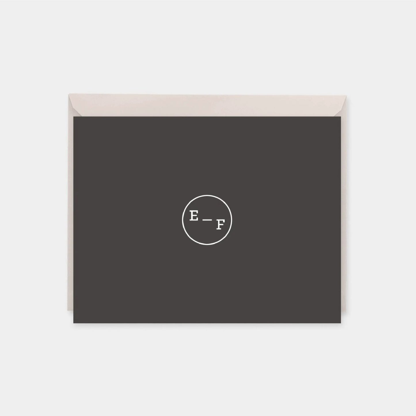 Minimal Badge Monogram Note Cards