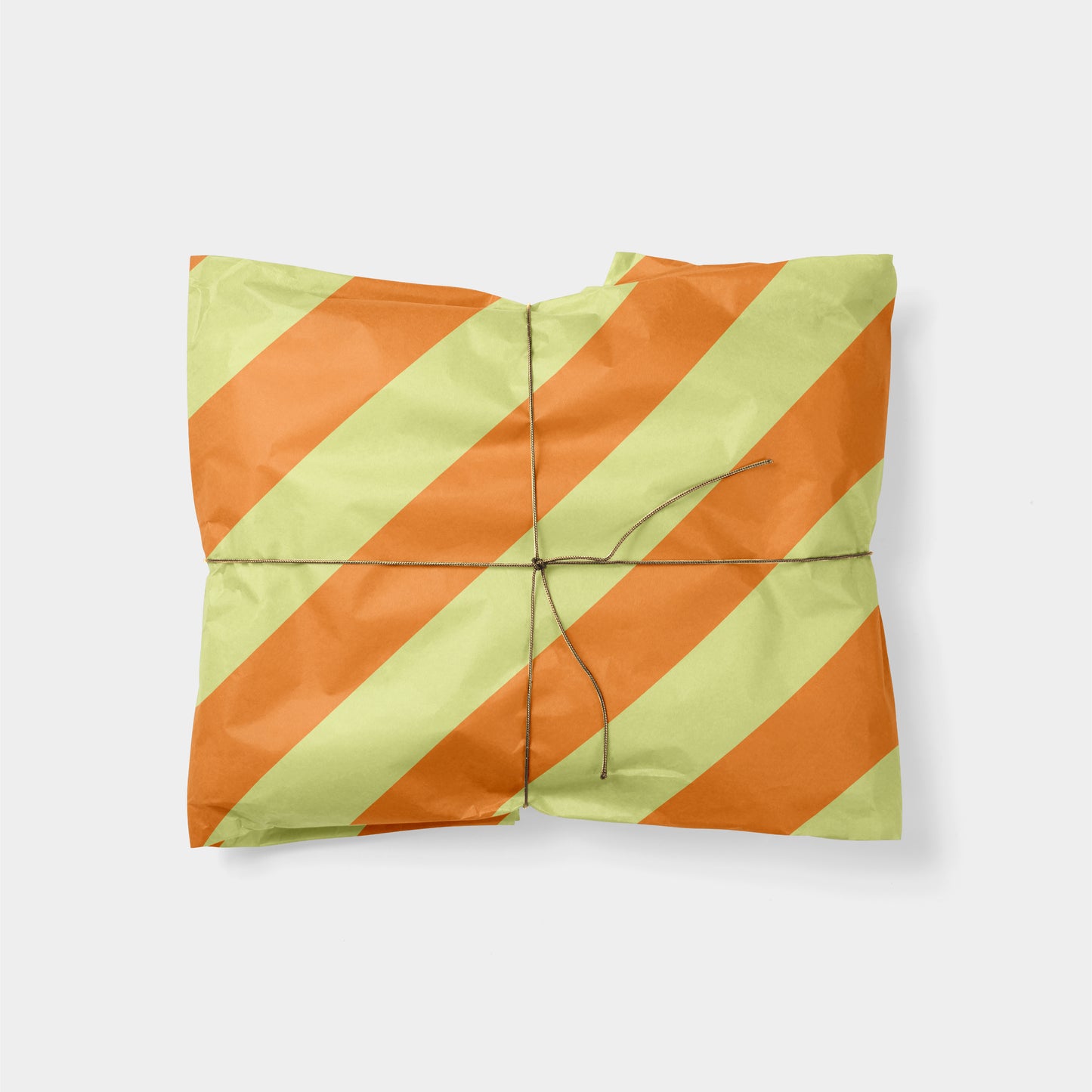 Orange & Yellow Striped Gift Wrap