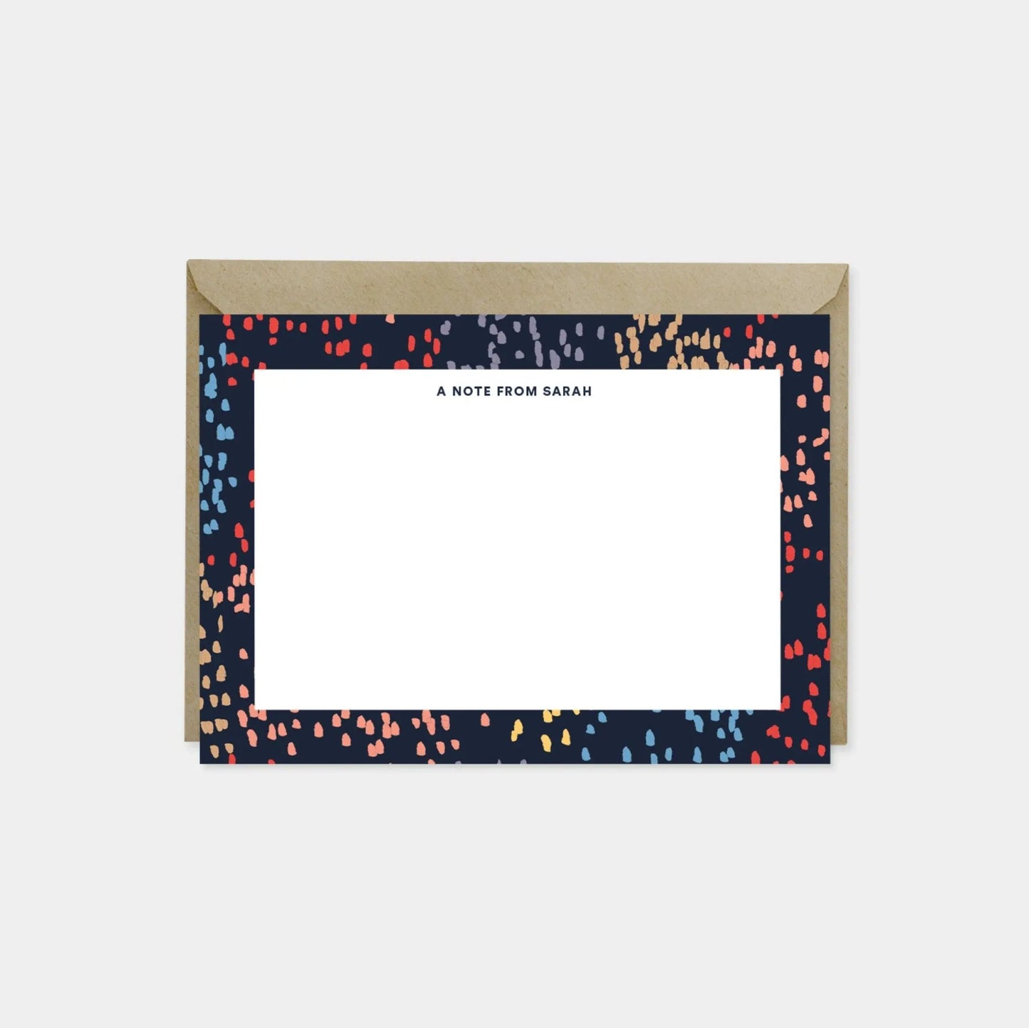 Paint Daubs Pattern Border Note Cards