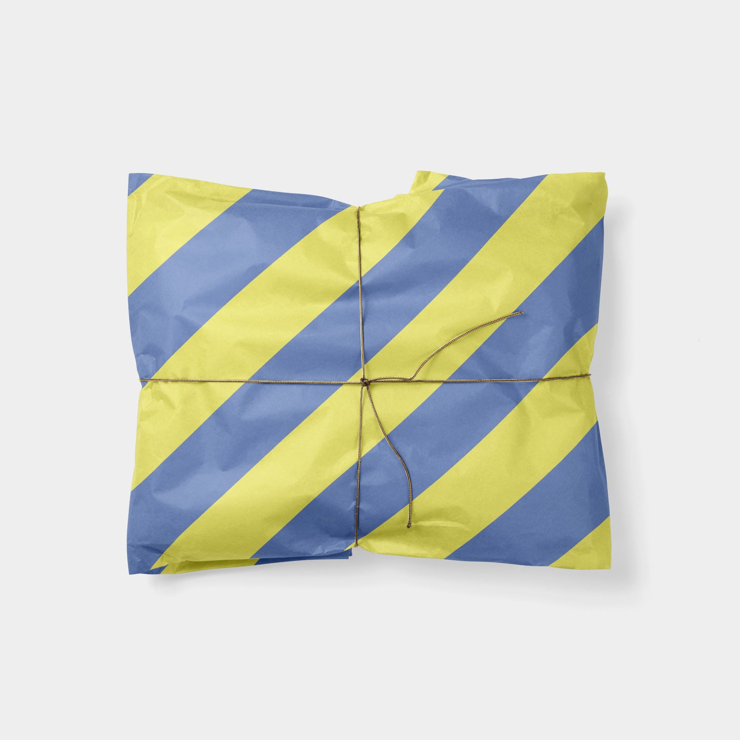 Periwinkle & Yellow Stripe Gift Wrap