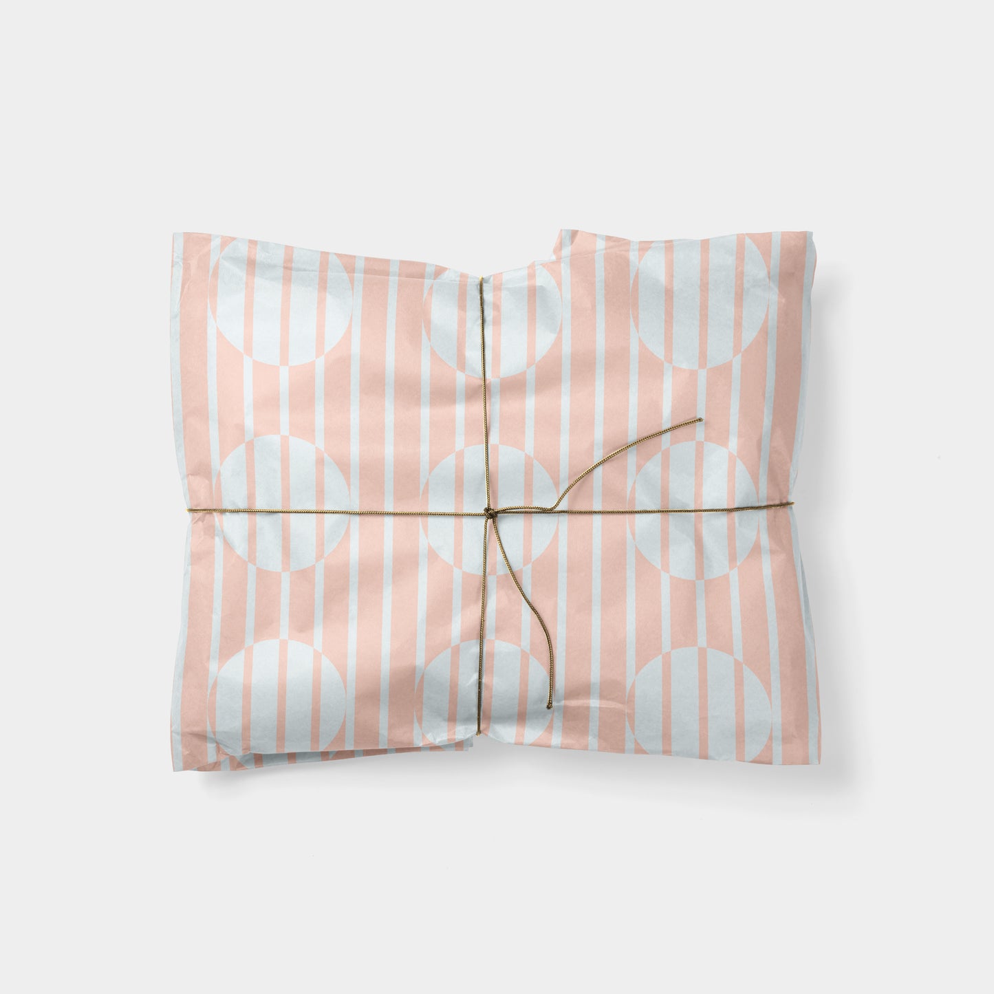Pink Circle and Stripe Gift Wrap