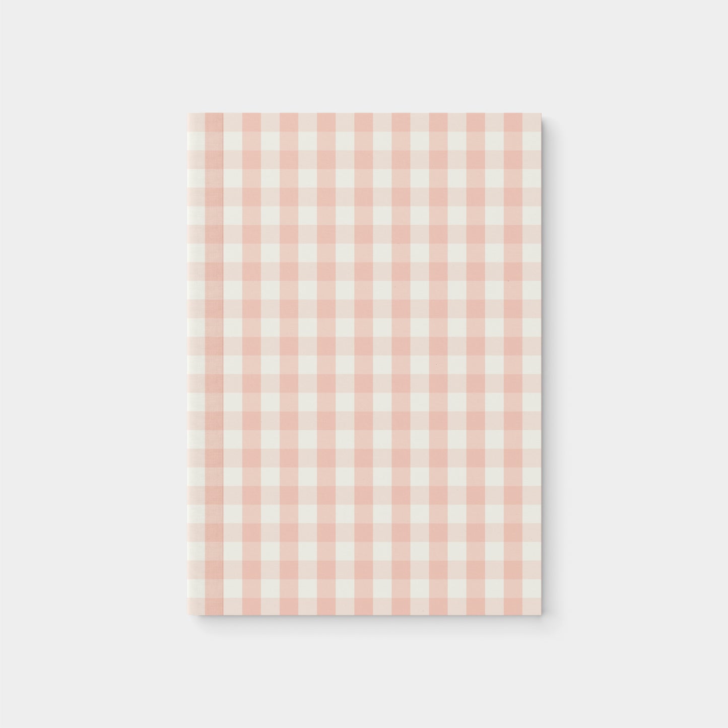 Pink Gingham Print Softcover Notebook