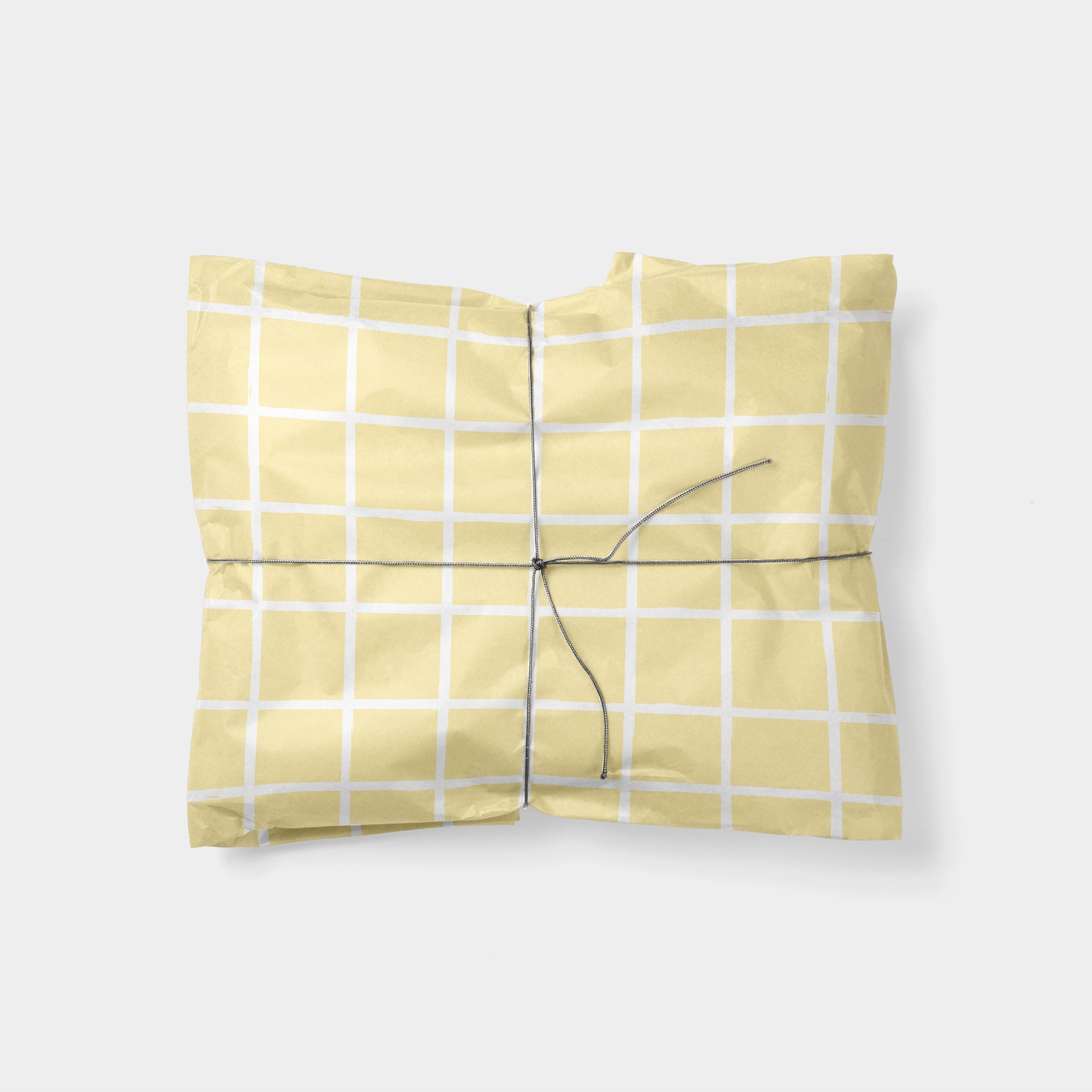 Yellow Chalk Plaid Gift Wrap