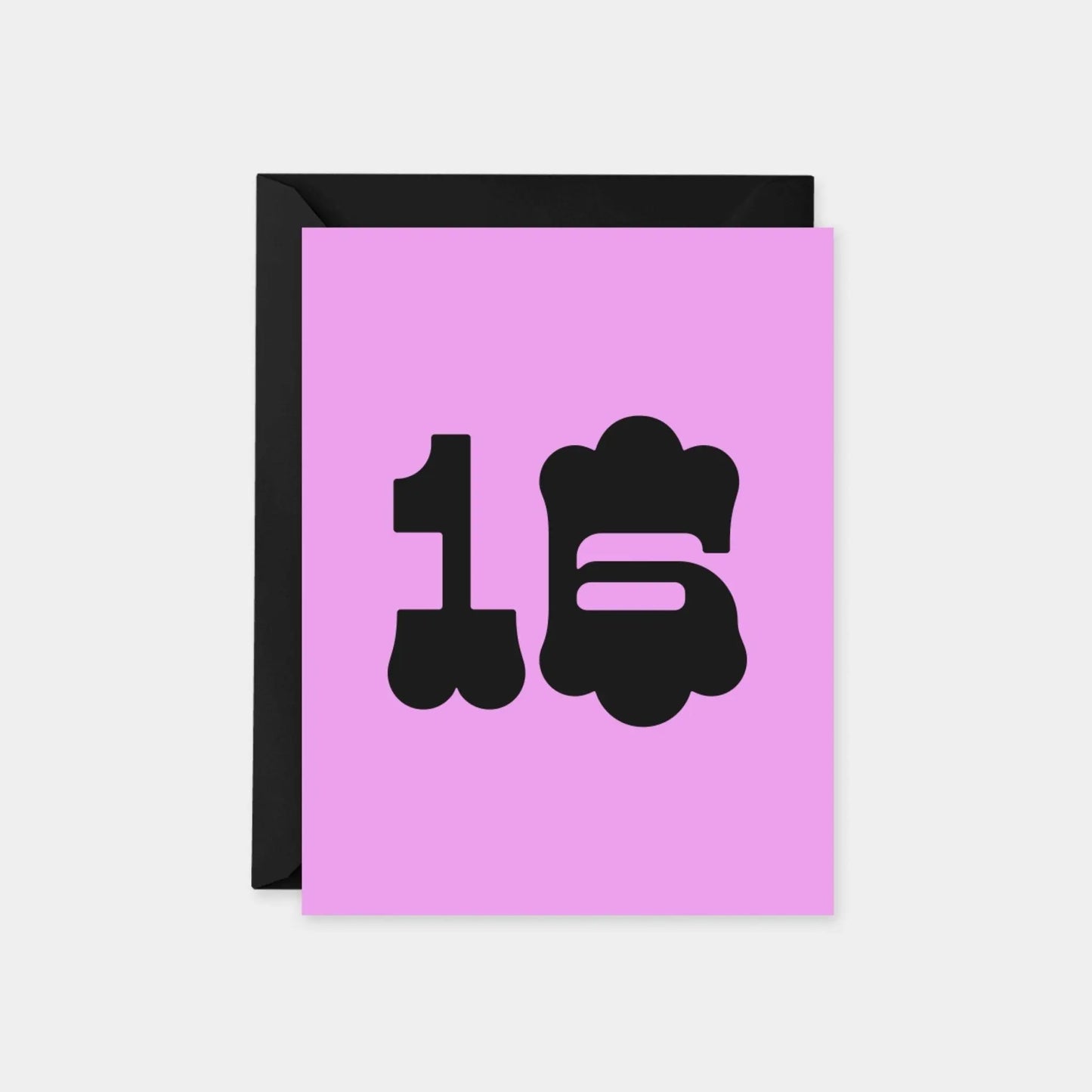 Age 16 Ornate Number Birthday Card