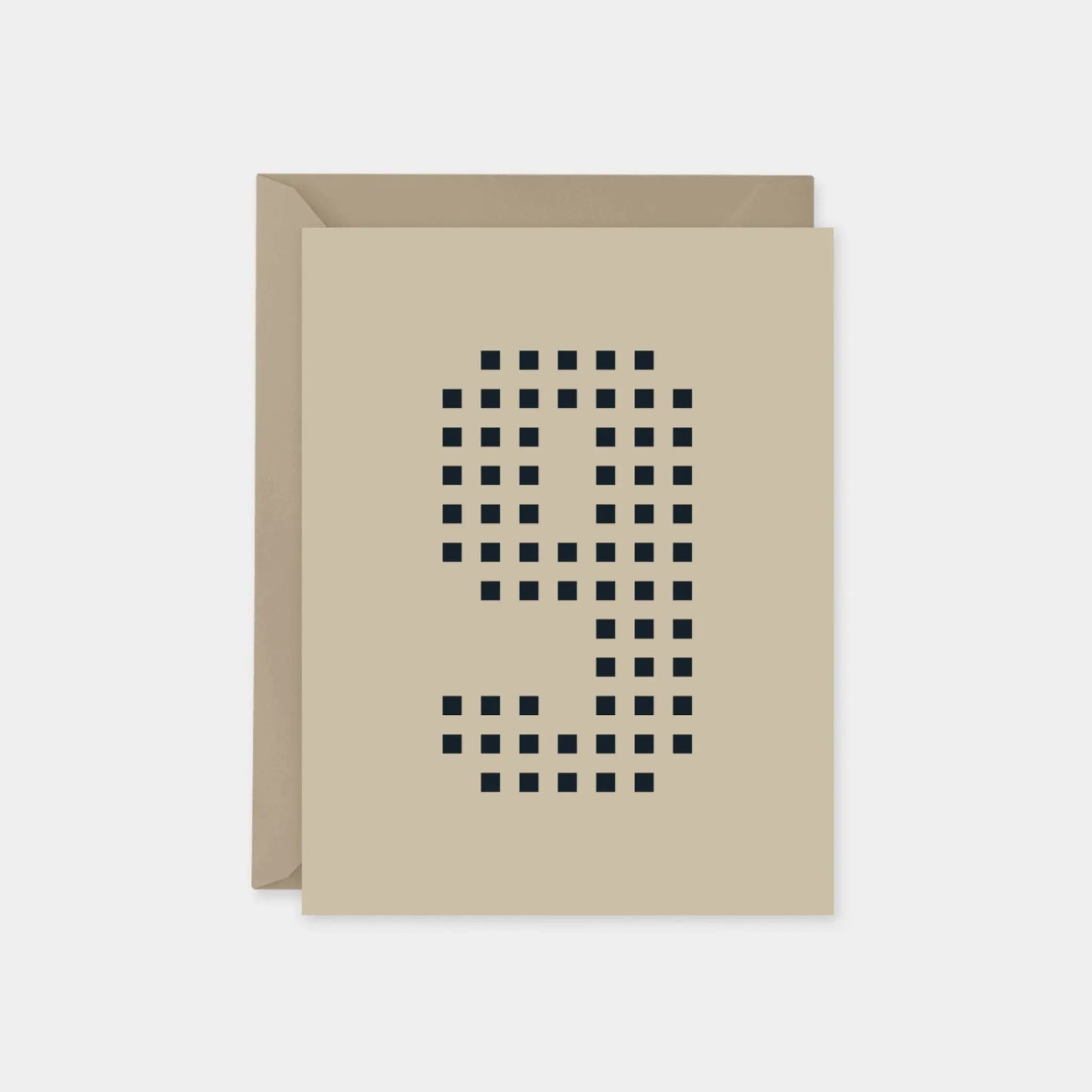 Age 9 Stencil Number Square Birthday Card