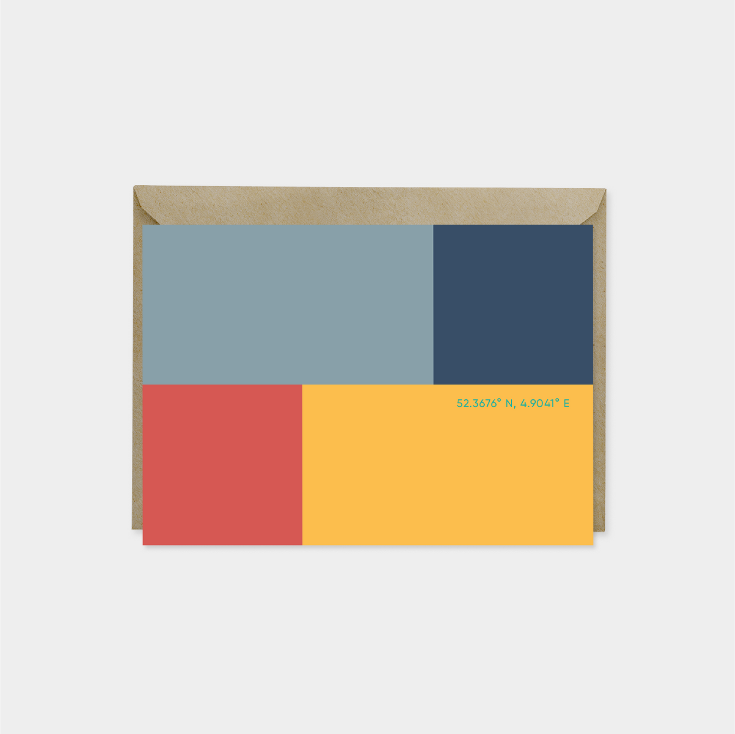 Amsterdam Netherlands Color Coordinates Travel Card