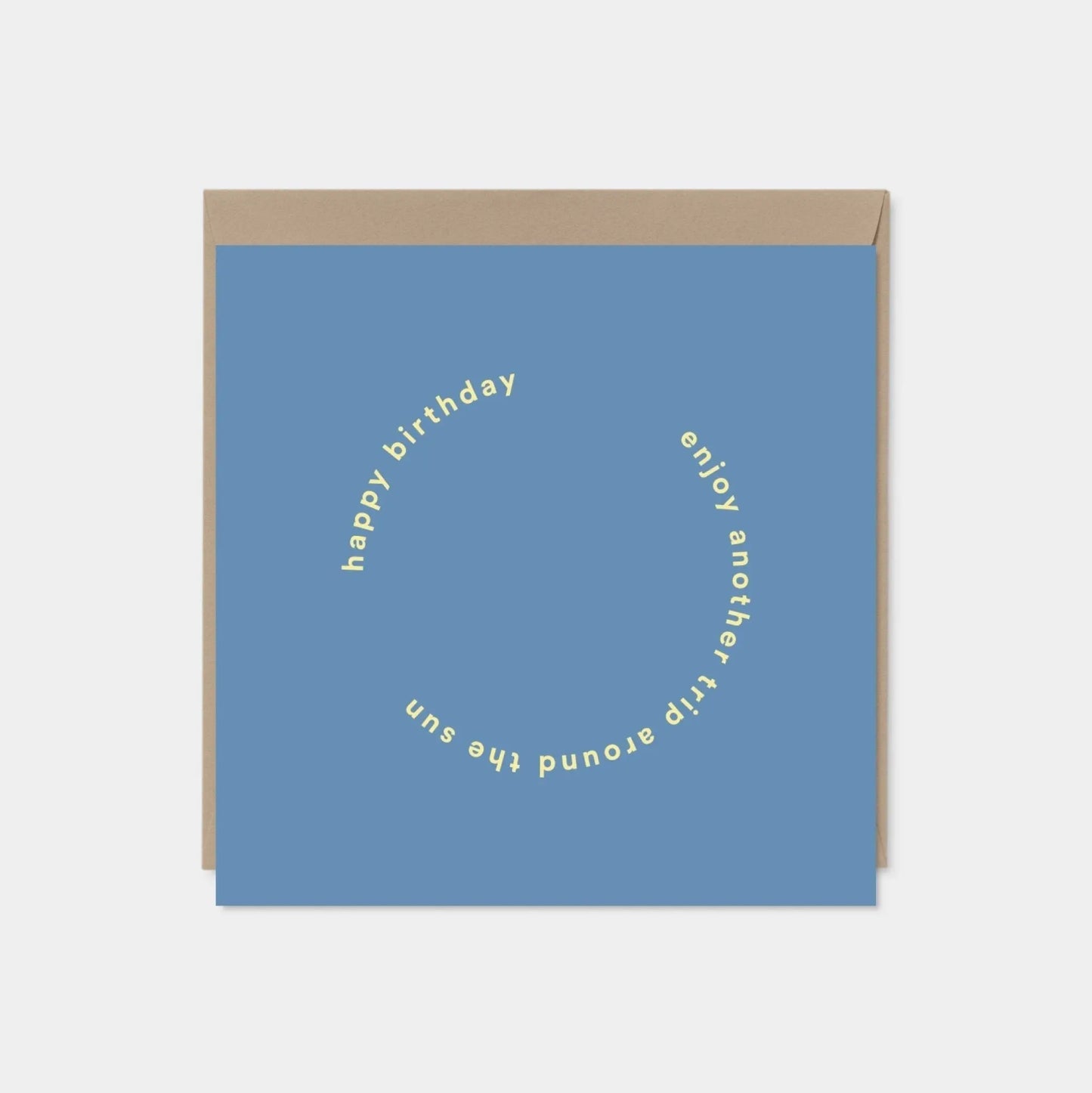 "Another Trip Around the Sun" Blue Birthday Card