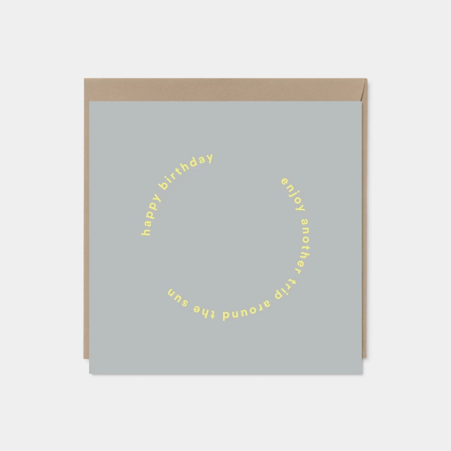 "Another Trip Around the Sun" Gray Birthday Card