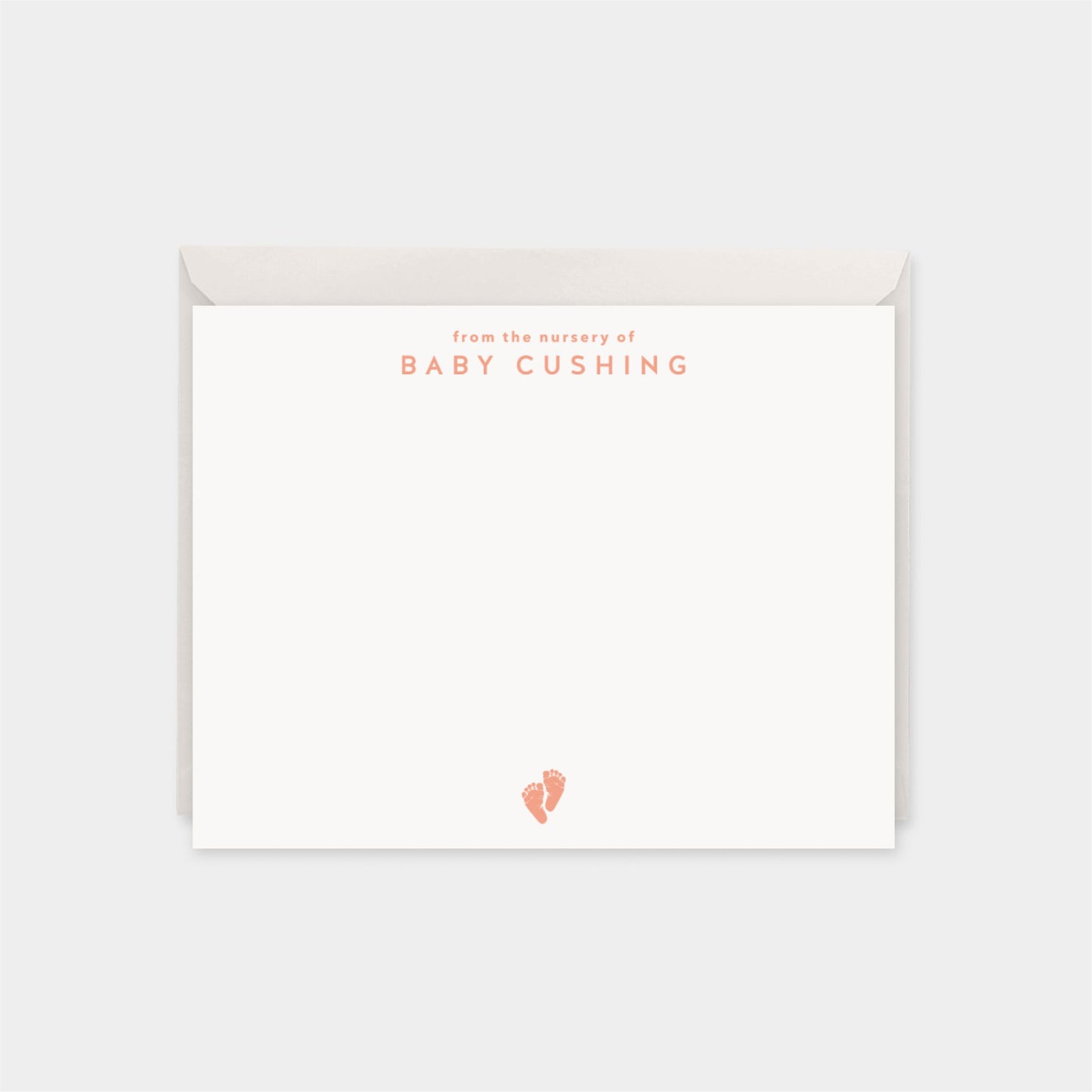 Baby Feet Birth Announcement Thank You Note Cards