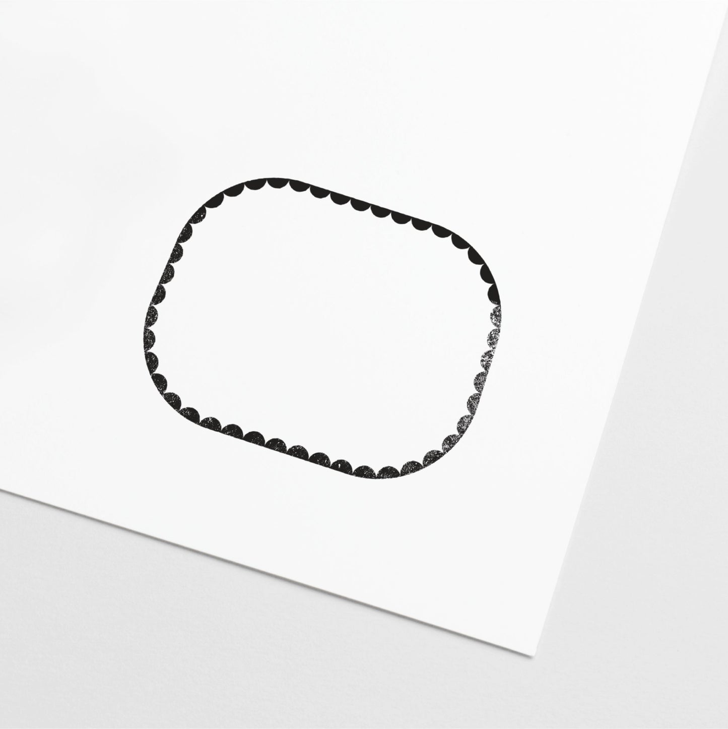 Badge Stamp with Scallop Border II