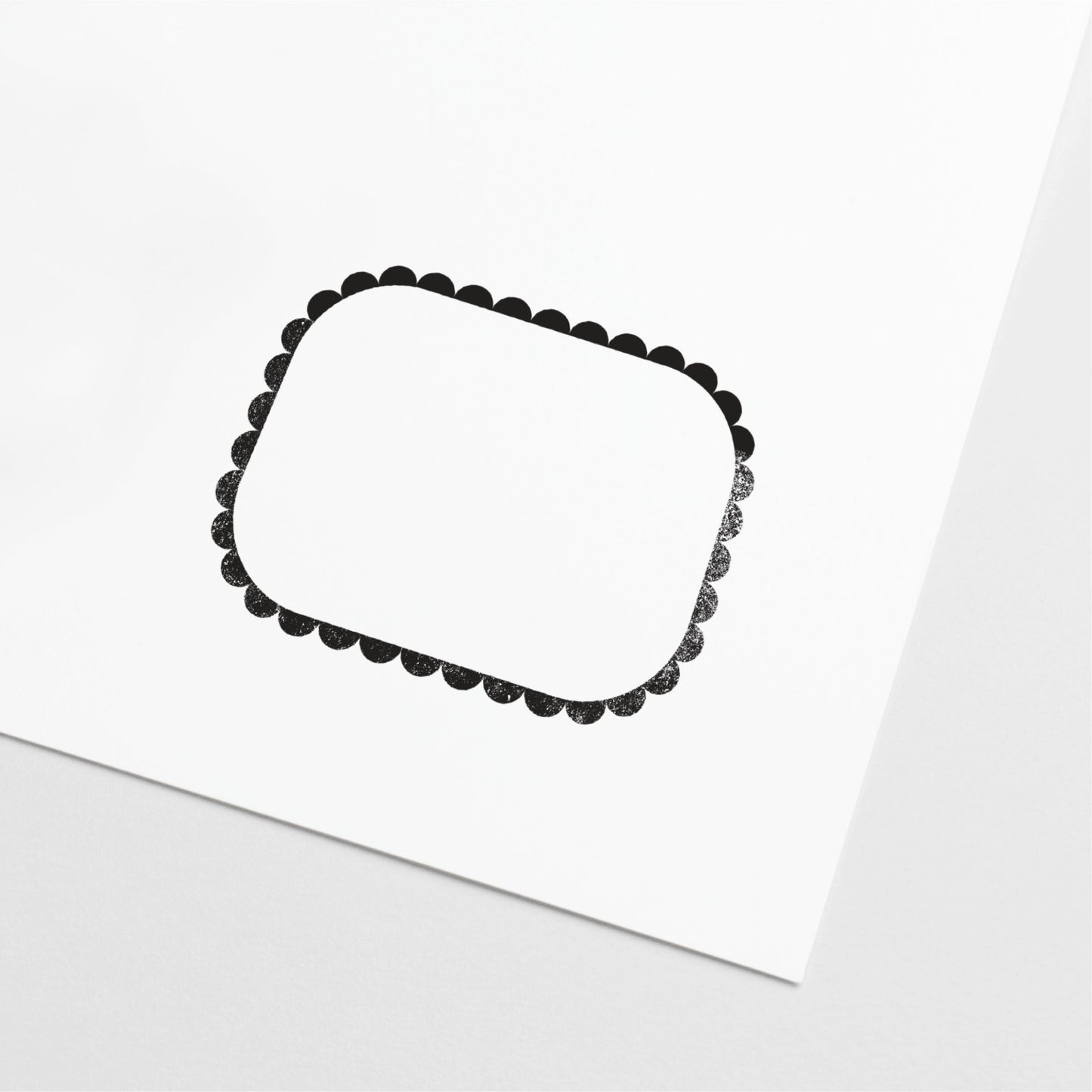 Badge Stamp with Scallop Border IV