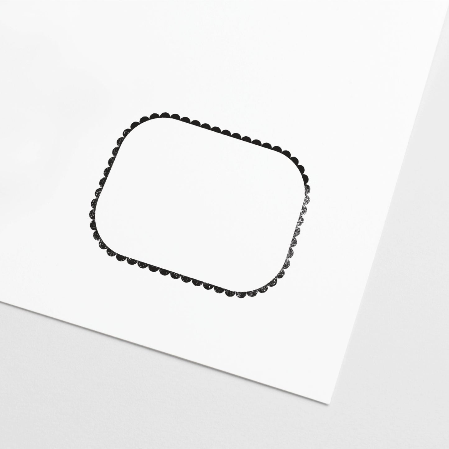 Badge Stamp with Scallop Border V