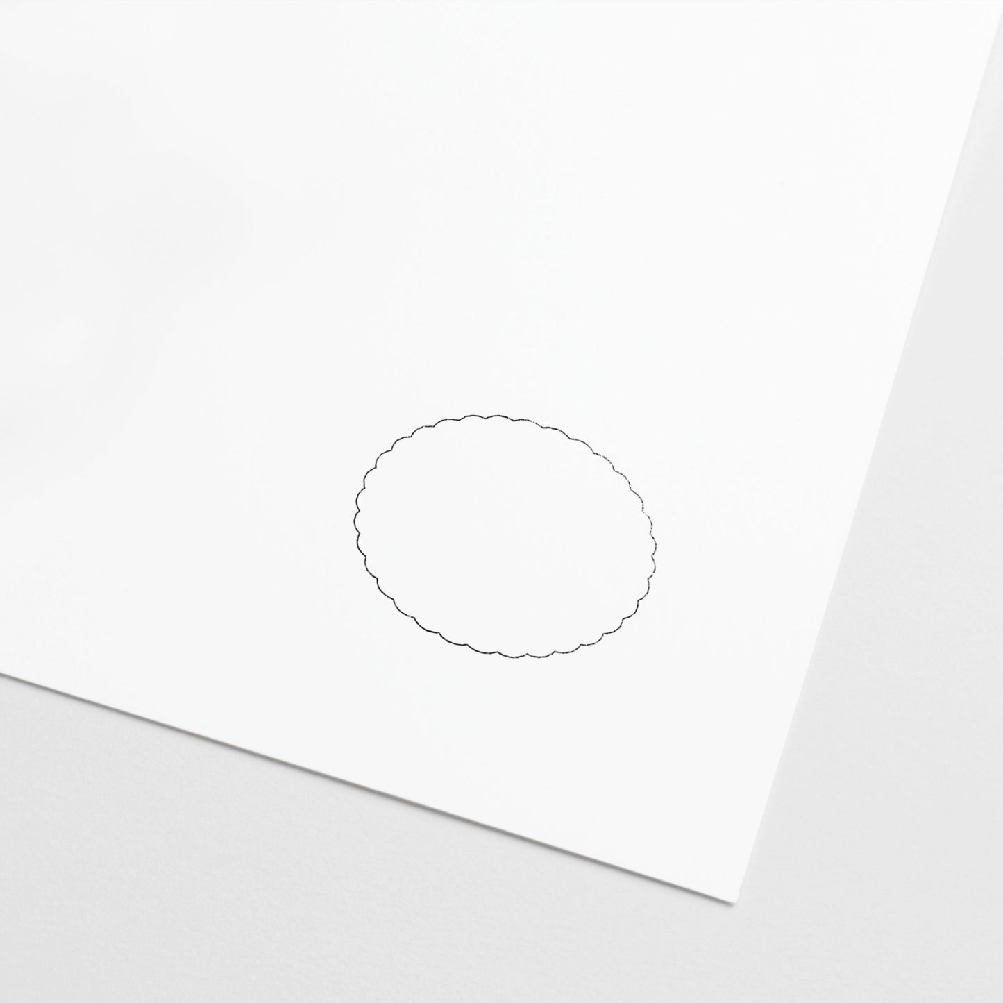 Badge Stamp with Scallop Border VI