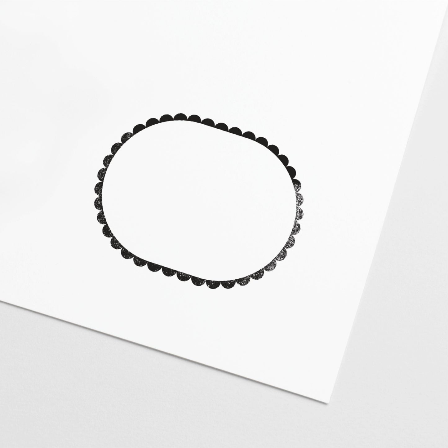 Badge Stamp with Scallop Border