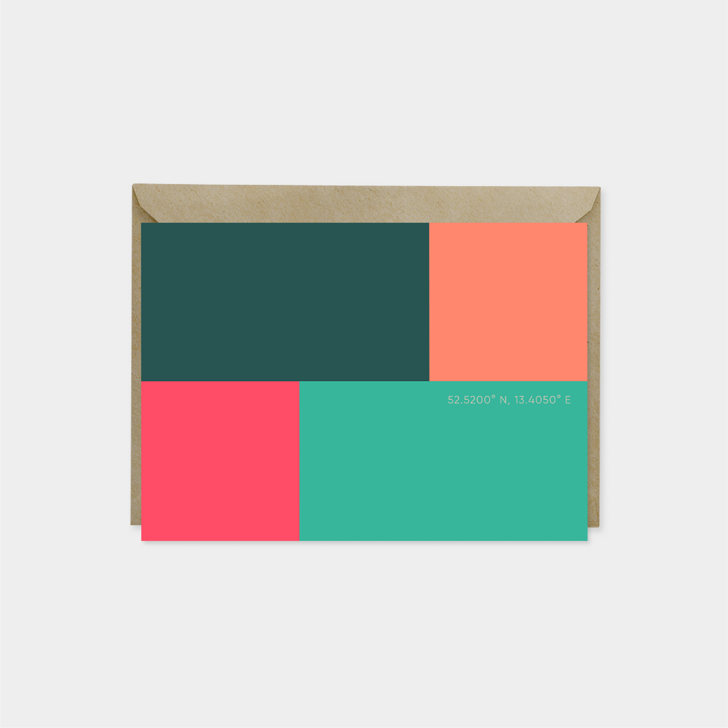 Berlin Germany Color Coordinates Travel Card III