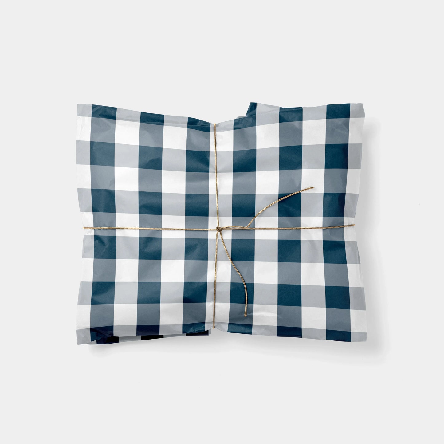 Big Dark Blue Gingham Gift Wrap