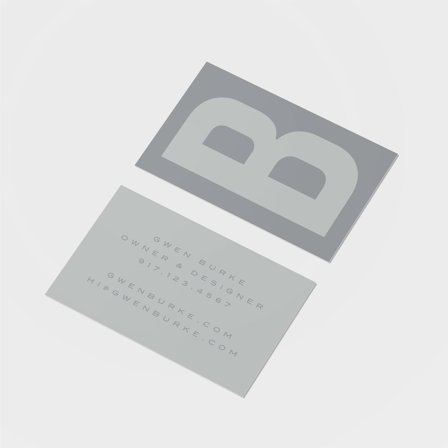 Big Letter Monogram Business Card