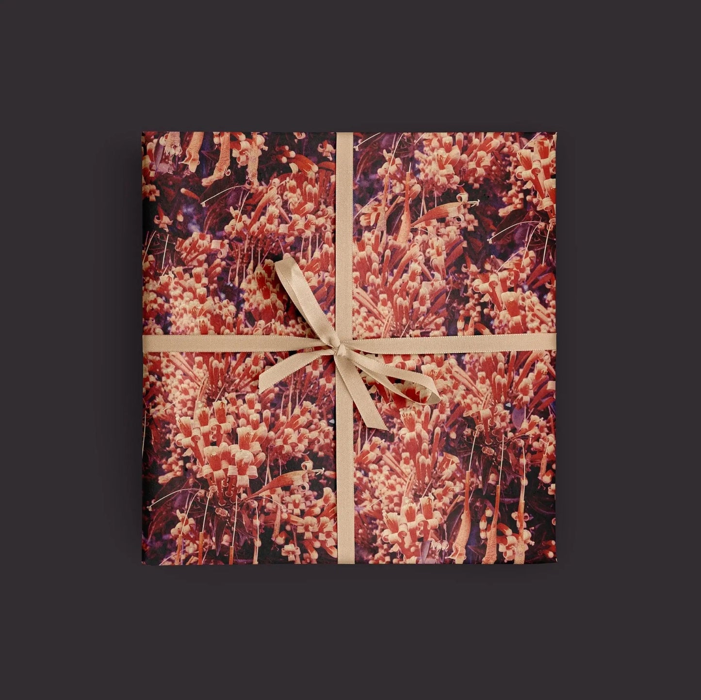 Blue Tropical Floral Gift Wrap