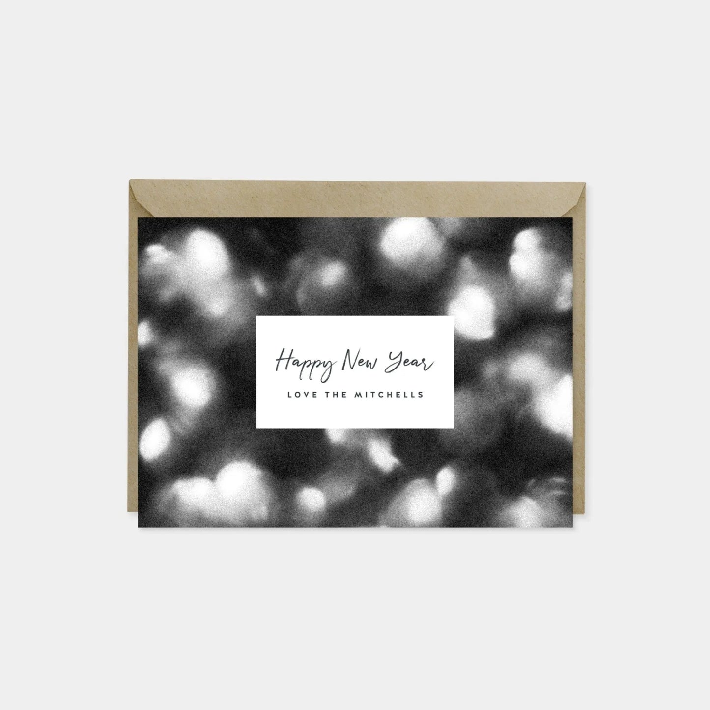 Bokeh Custom Happy New Year Cards