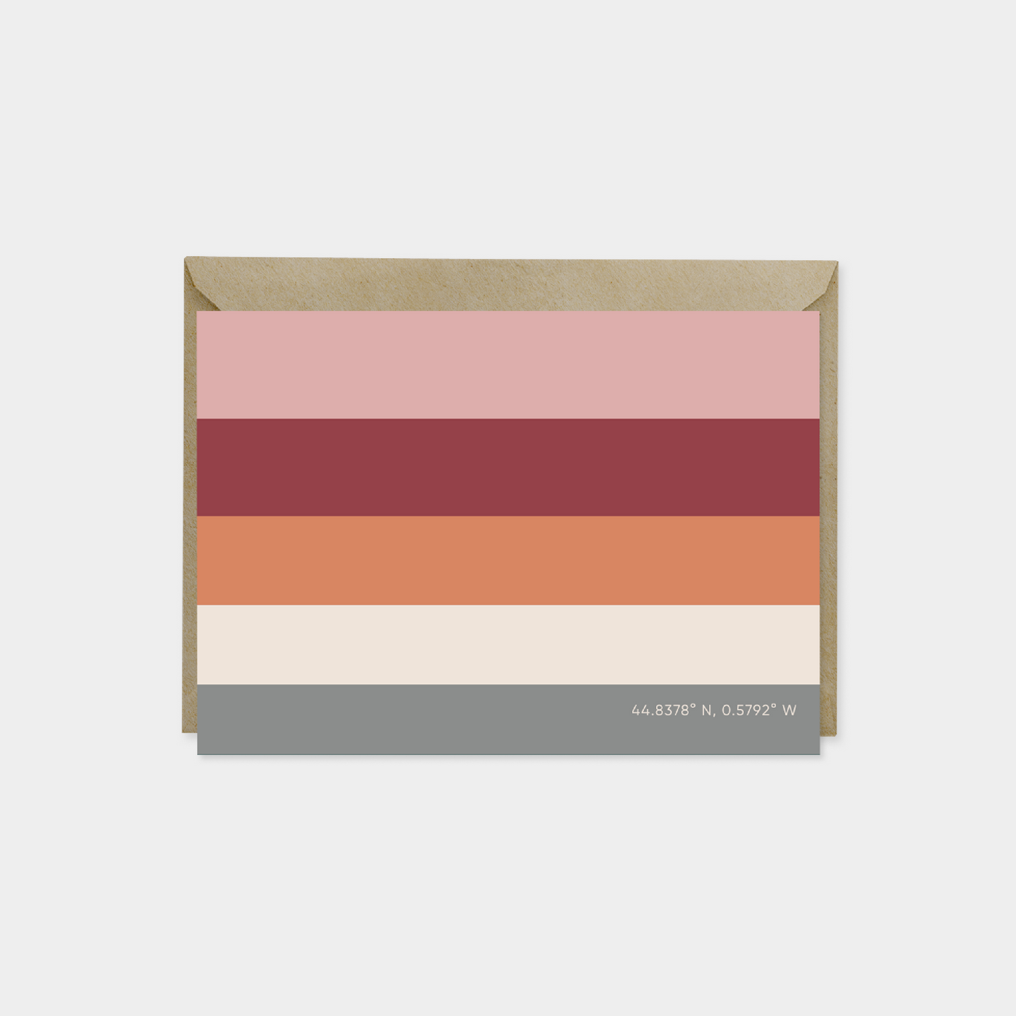 Bordeaux France Color Coordinates Travel Card