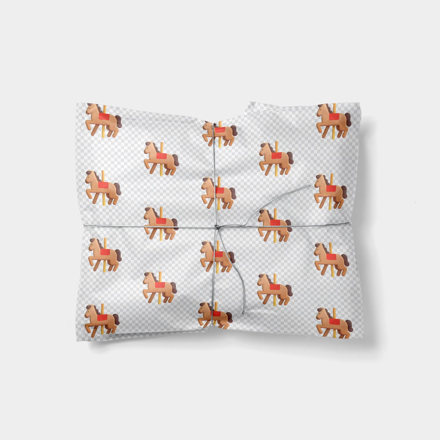 Carousel Horse Emoji Gift Wrap