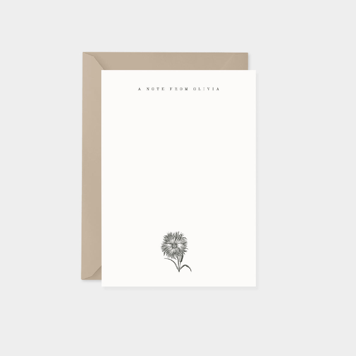 Chinese Pink Botanical Note Cards