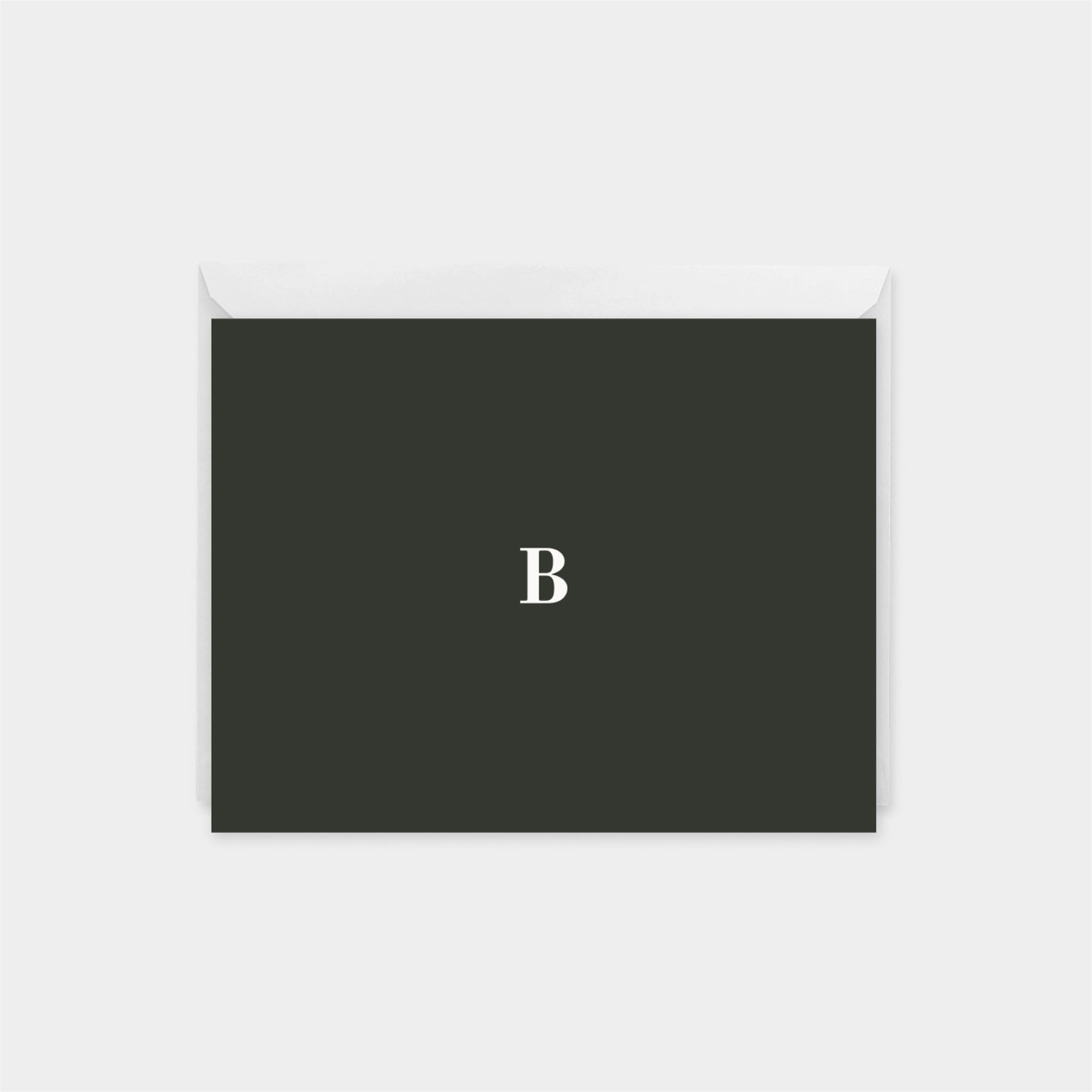 Classic Modern Monogram Note Cards