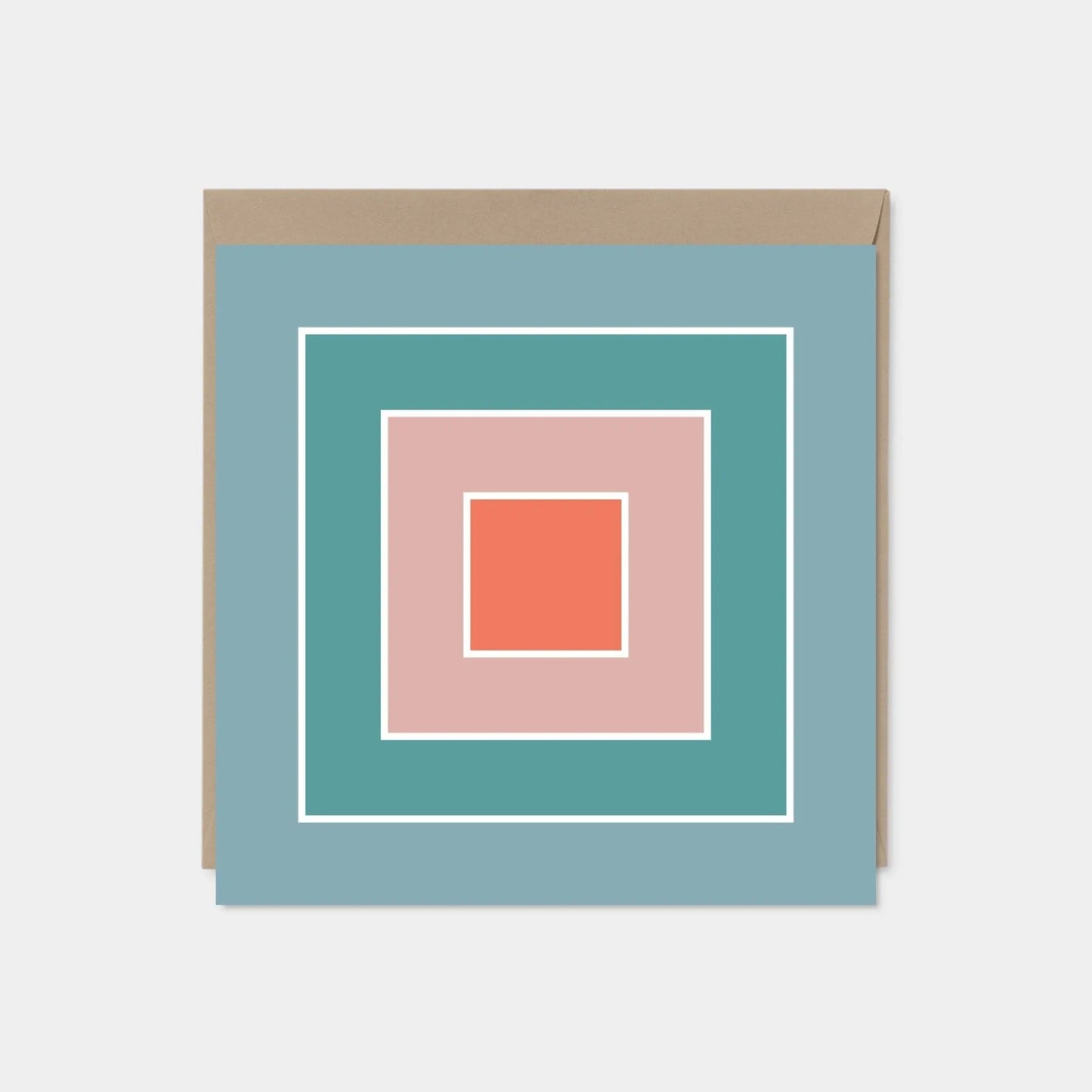 Color Block Square Card IX