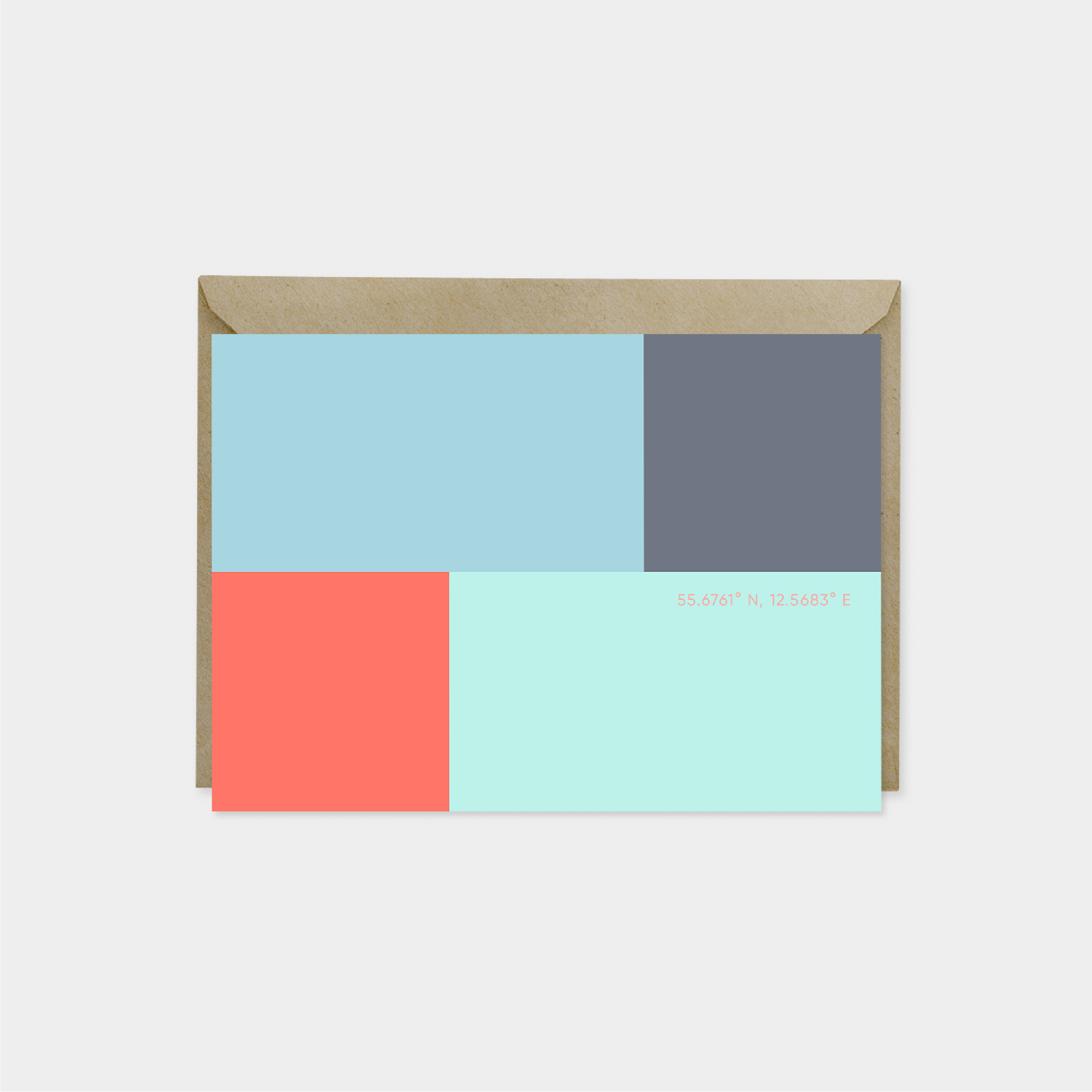 Copenhagen Denmark Color Coordinates Travel Card