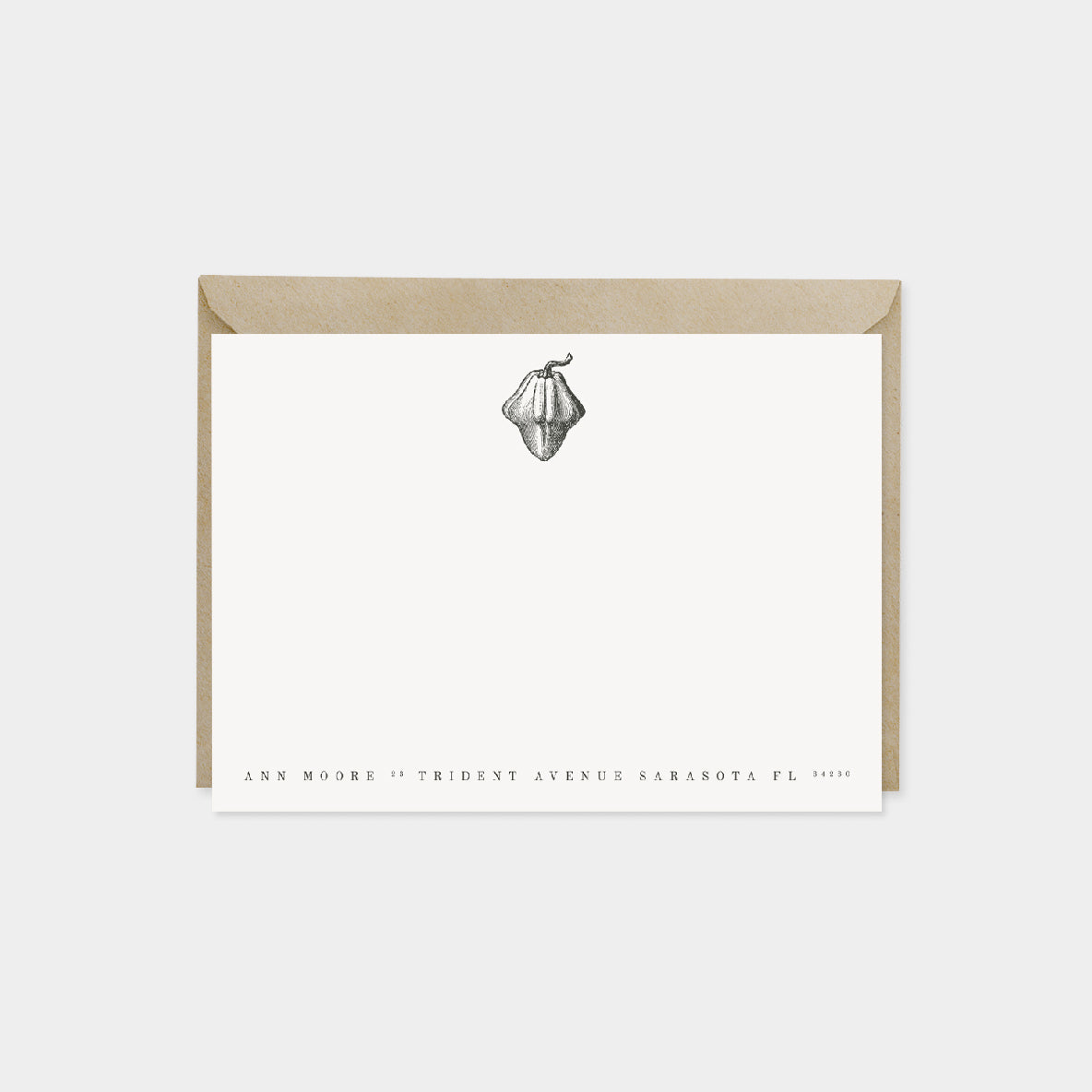 Custard Botanical Note Cards