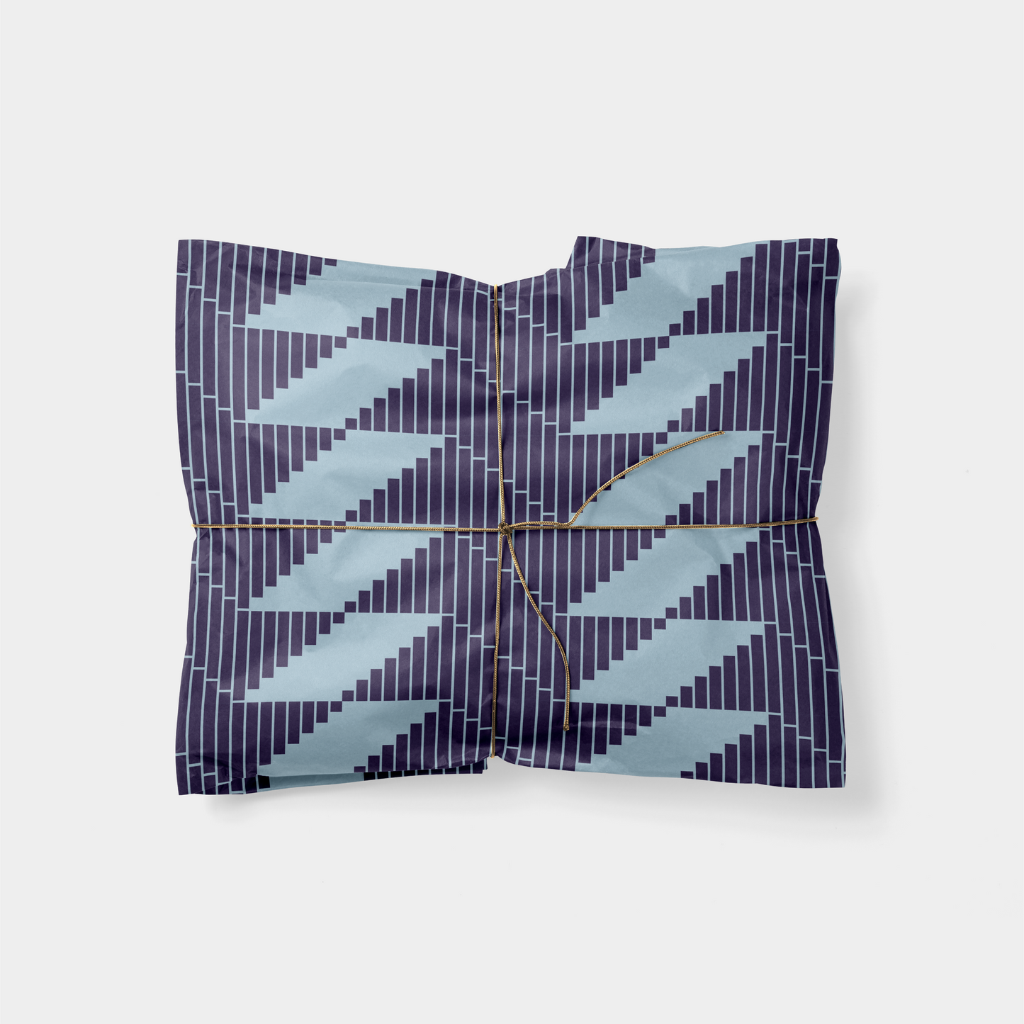Dark and Light Blue Thatch Gift Wrap