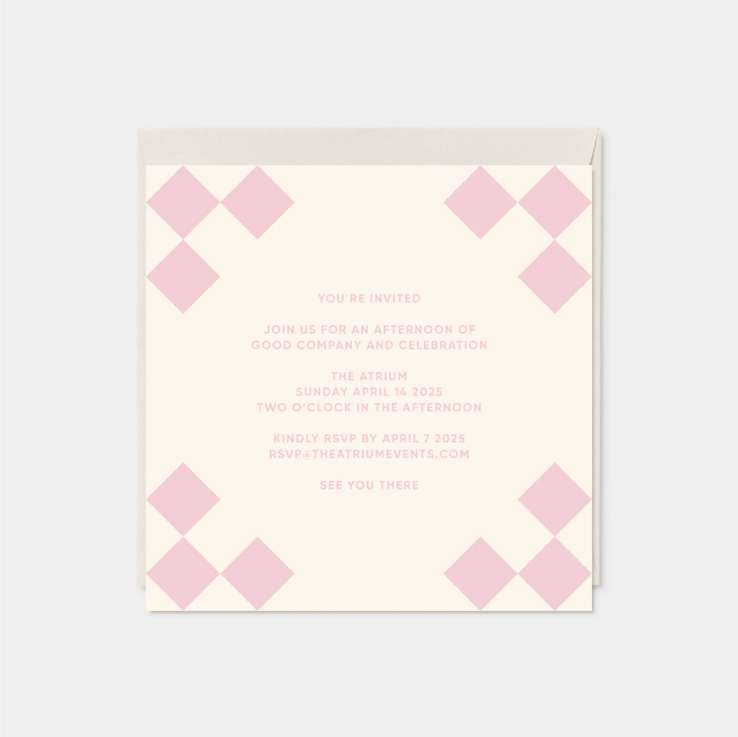 Diamond Rococo Square Card IX