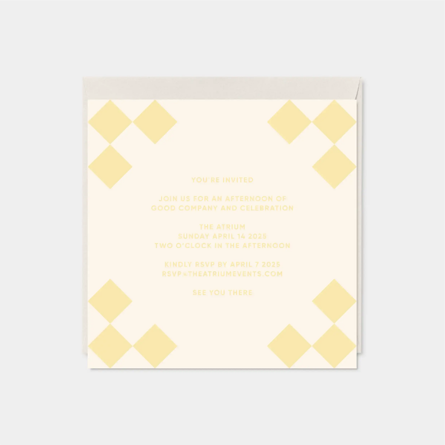 Diamond Rococo Square Card VII