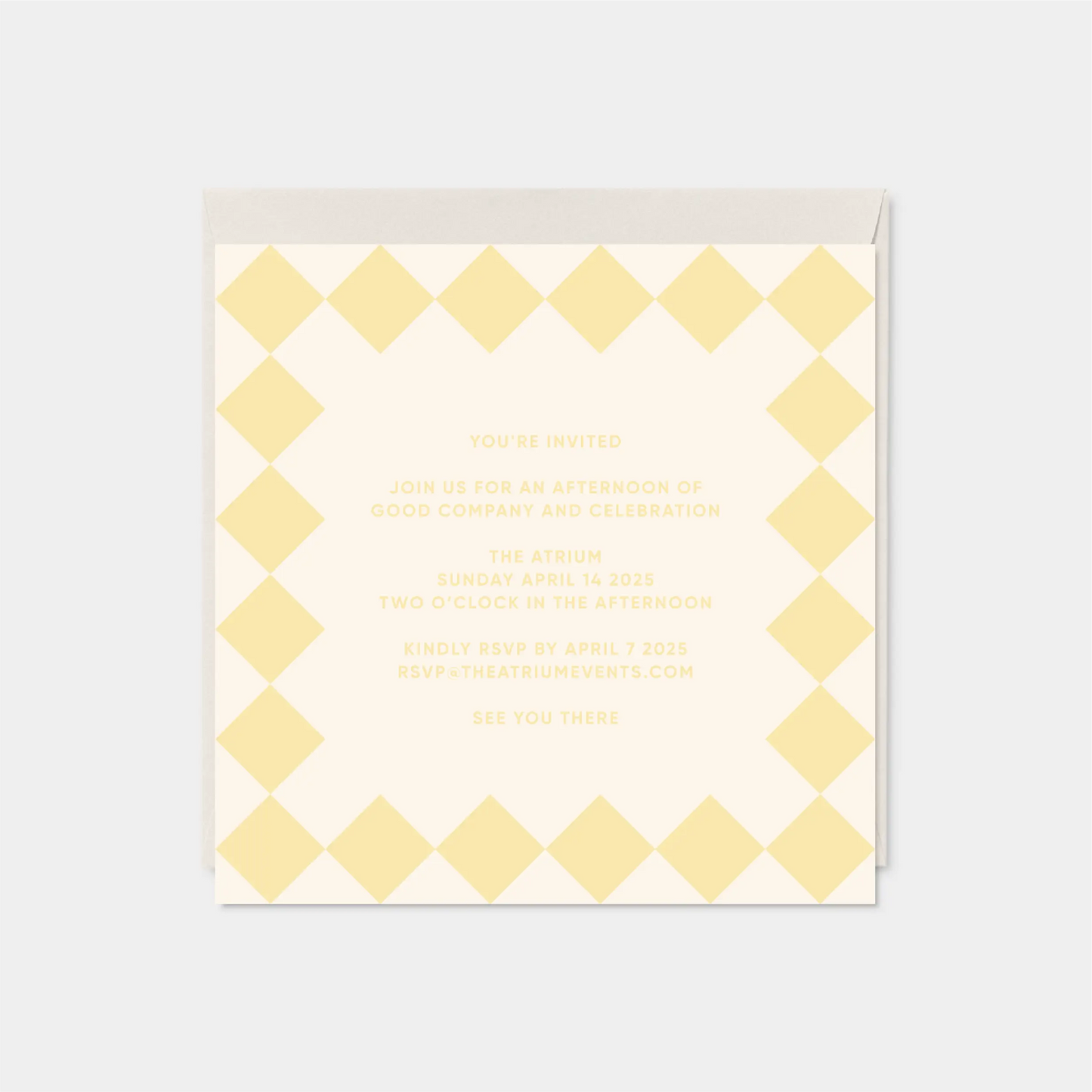 Diamond Rococo Square Card XIV