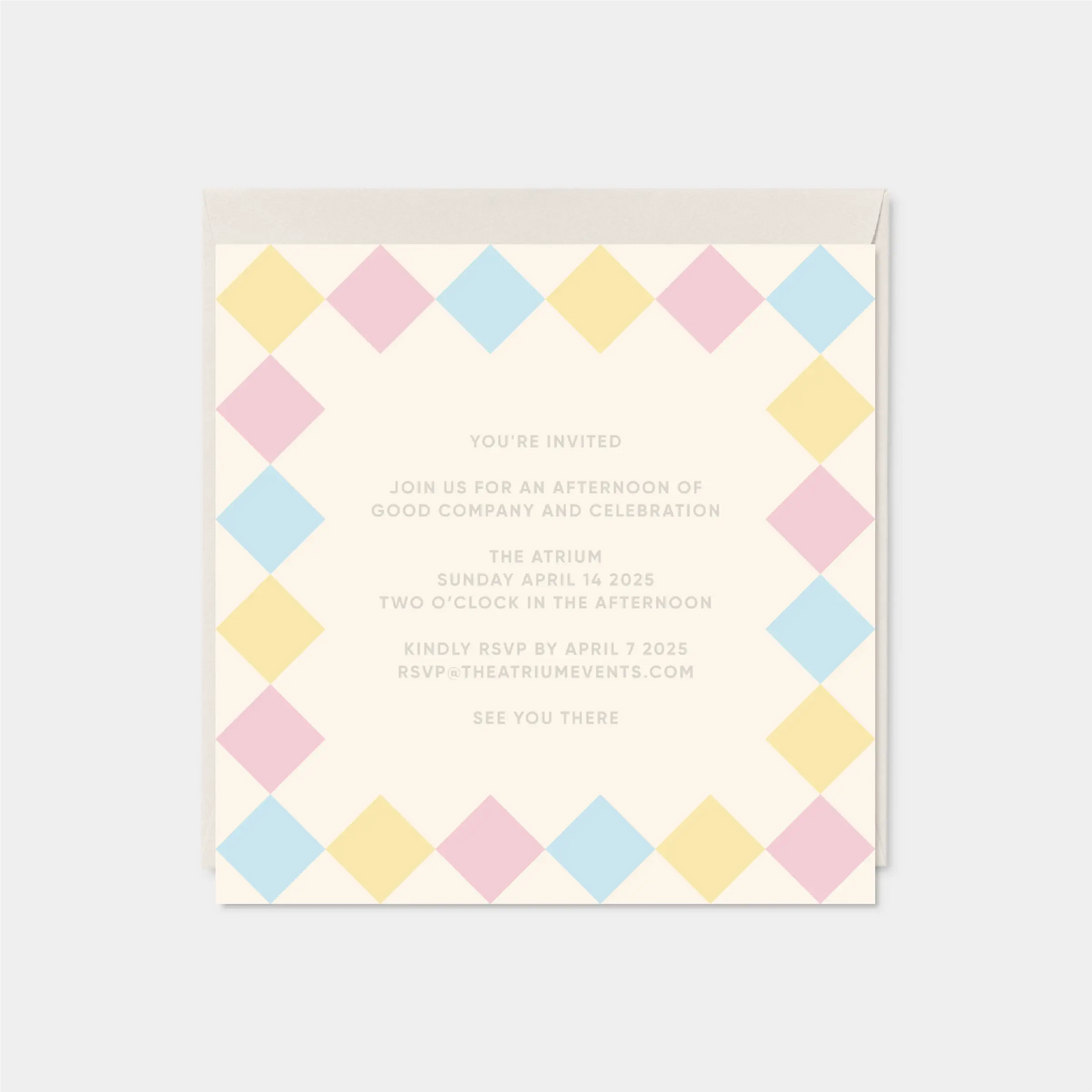 Diamond Rococo Square Card XV