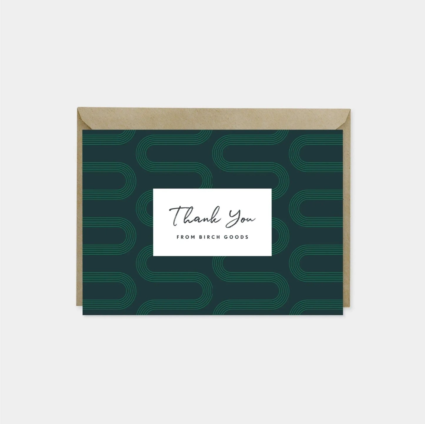 Fine Line Deco Custom Thank You Card IV