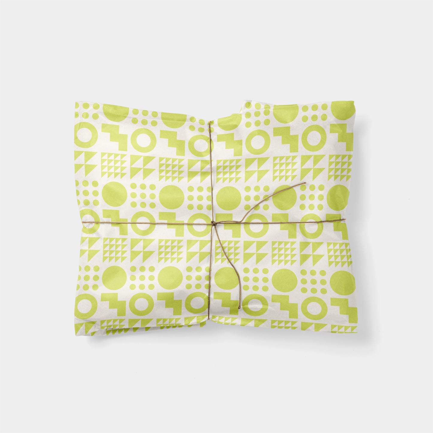 Geo Blocks Citron Gift Wrap