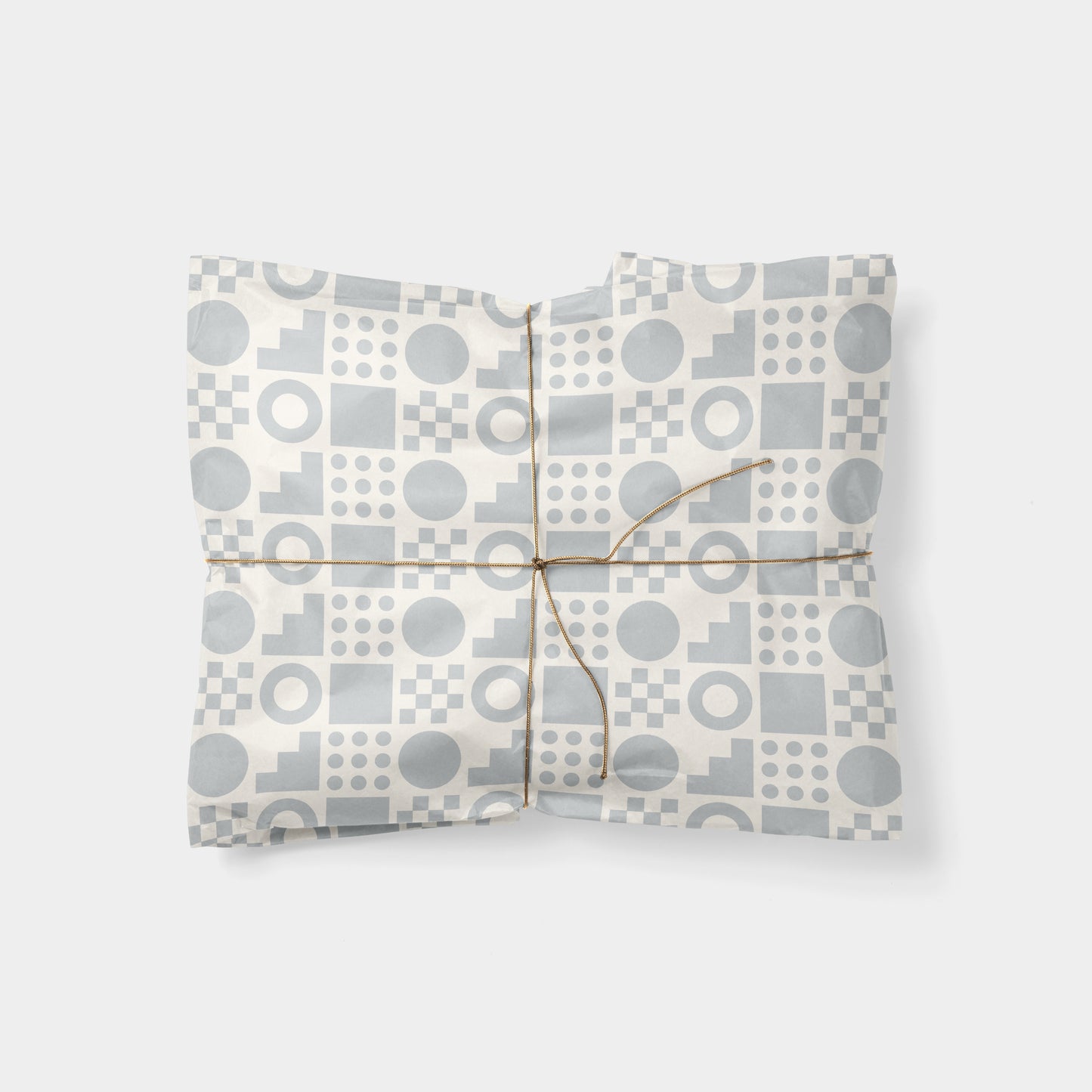 Geo Blocks Gray Gift Wrap