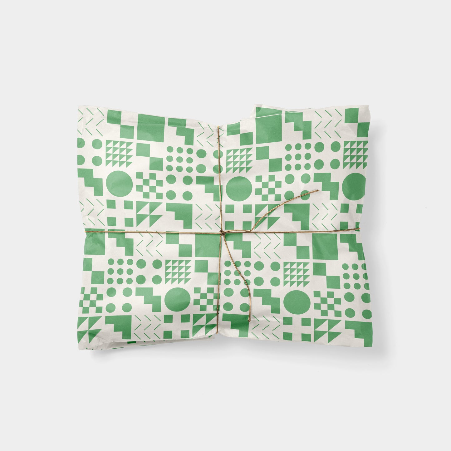 Geo Blocks Green Gift Wrap